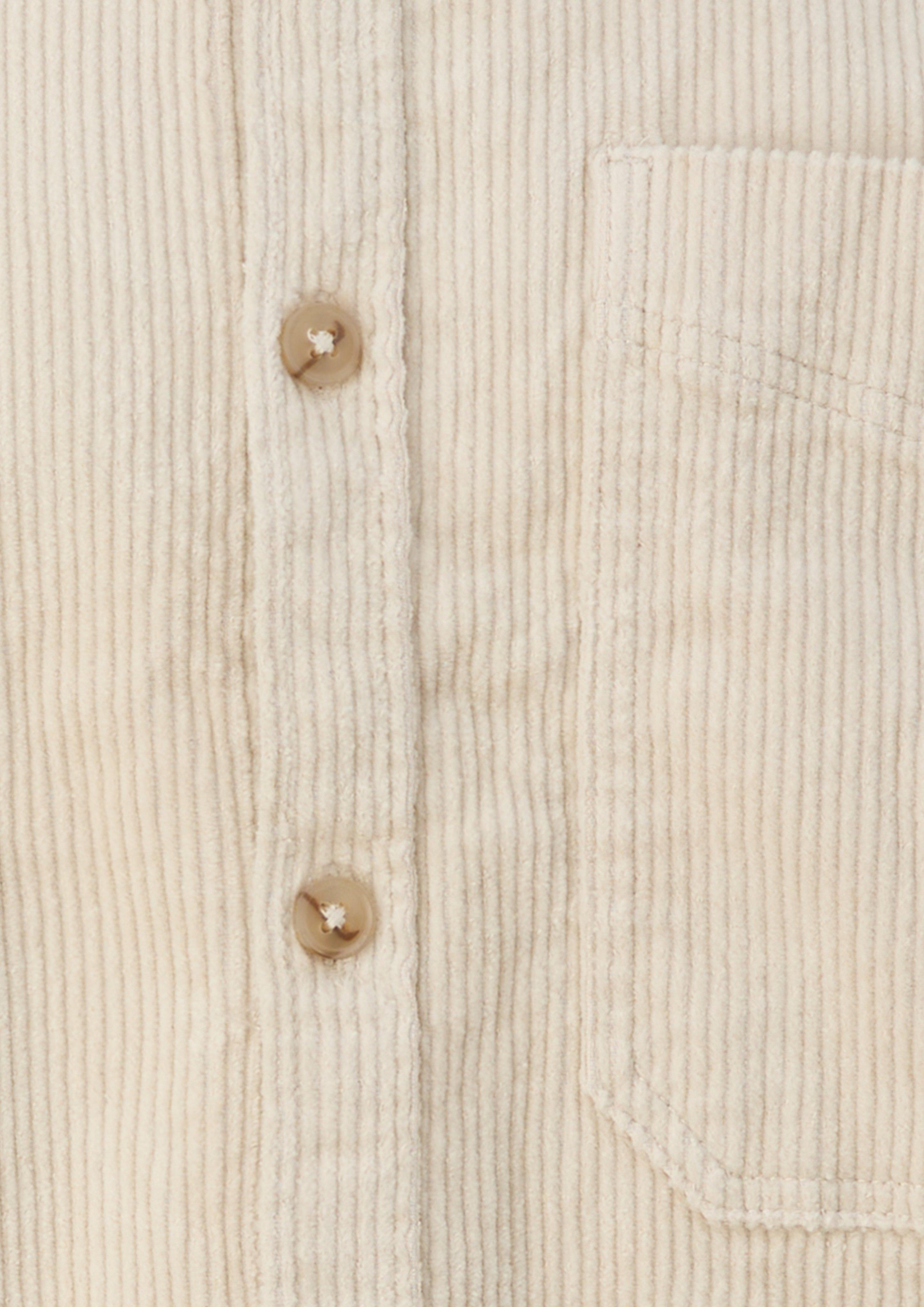 Hommes Surchemise décontractée en velours côtelé et coton stretch en beige de s.Oliver