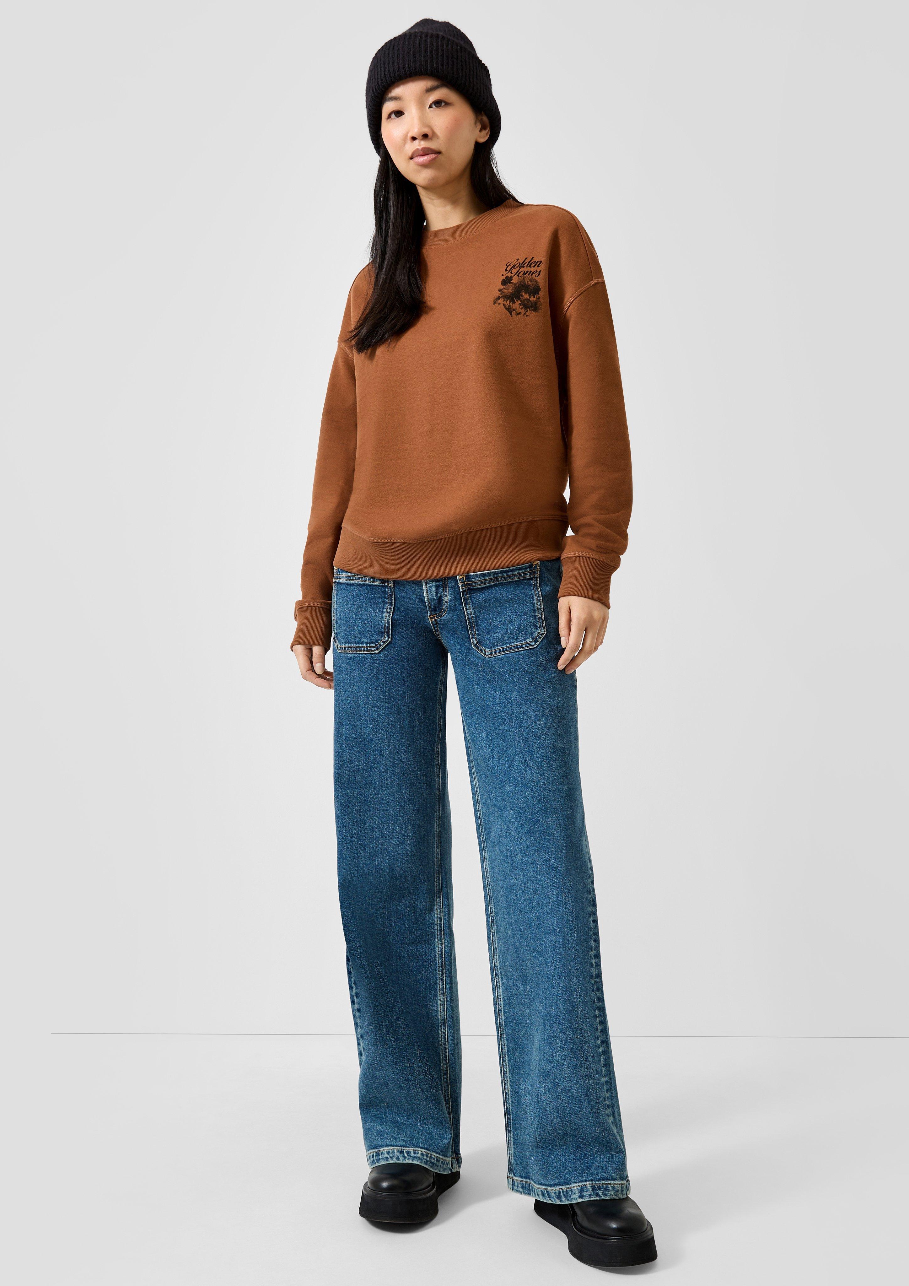 Femmes Sweat-shirt en brun de QS