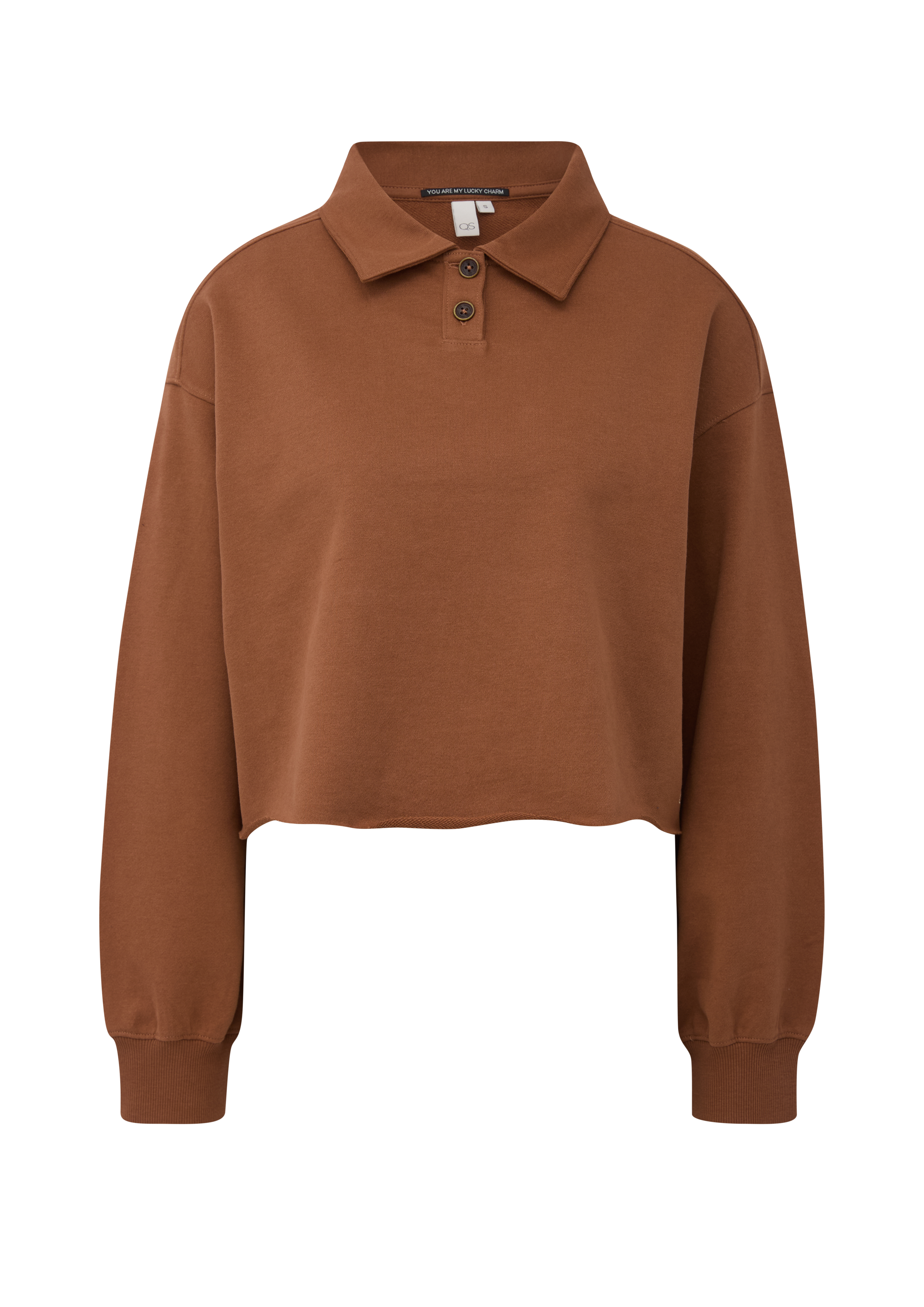 Kort polo-sweatshirt