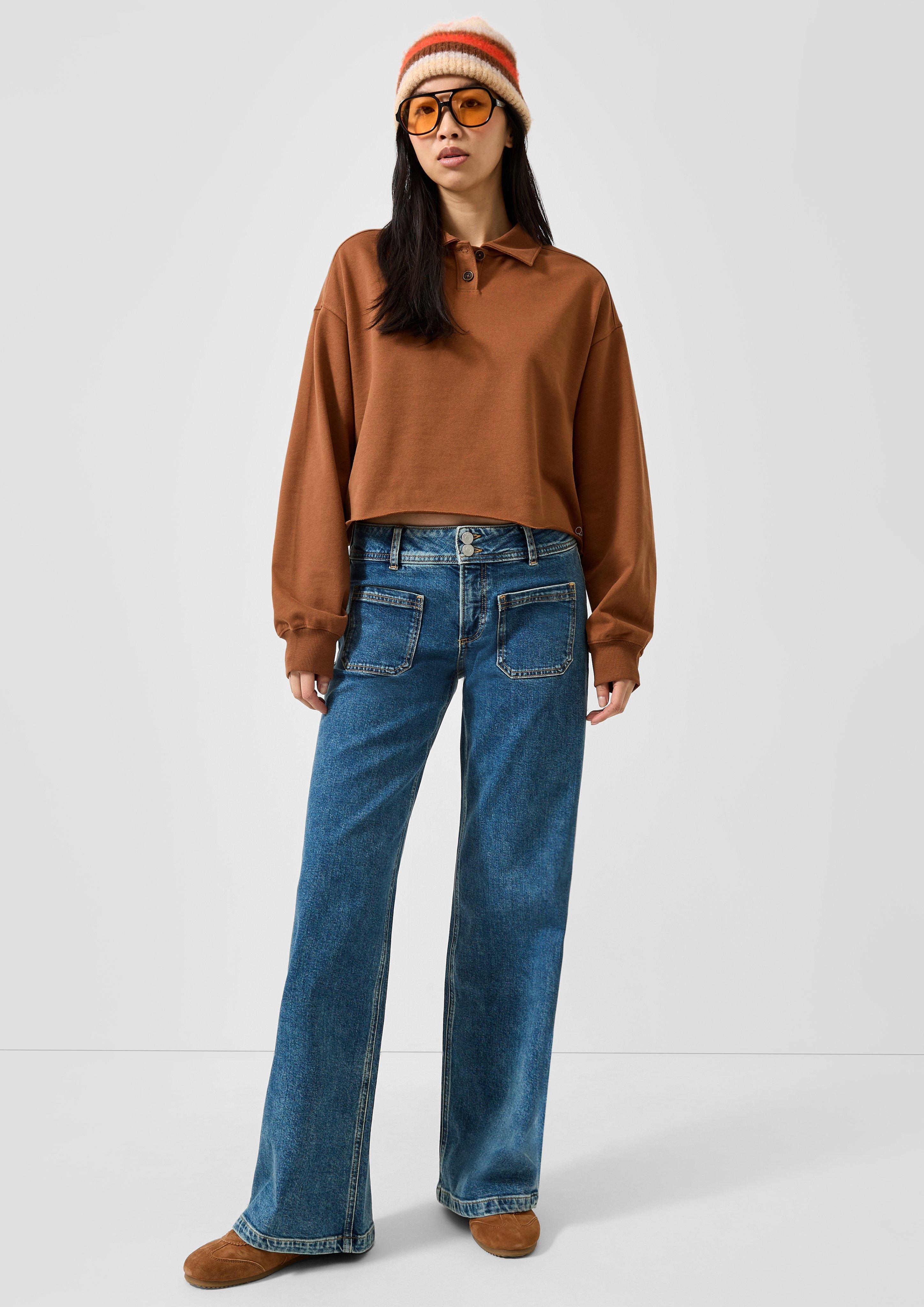 Femmes Sweat-shirt en brun de QS