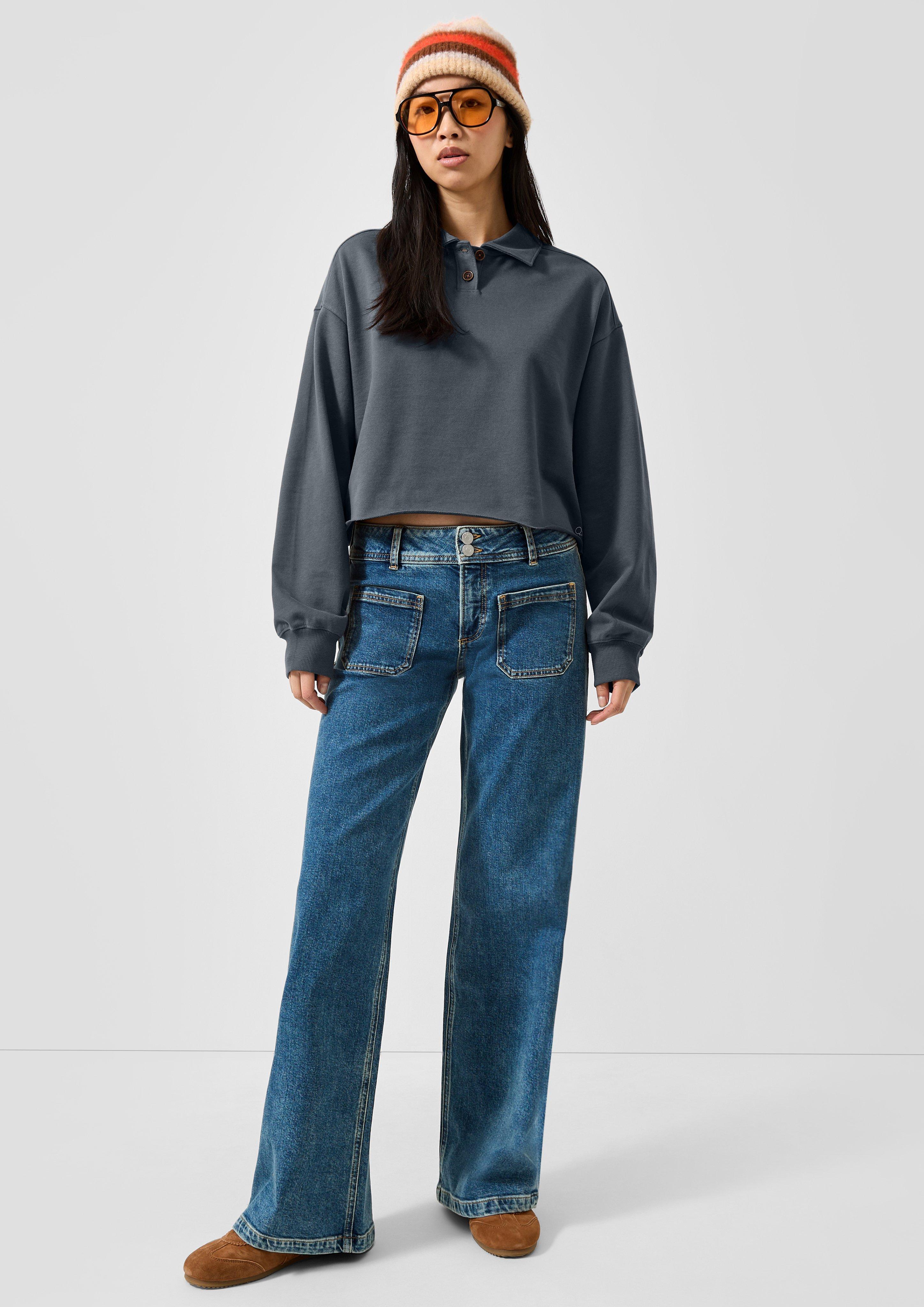 Femmes Sweat-shirt en gris de QS
