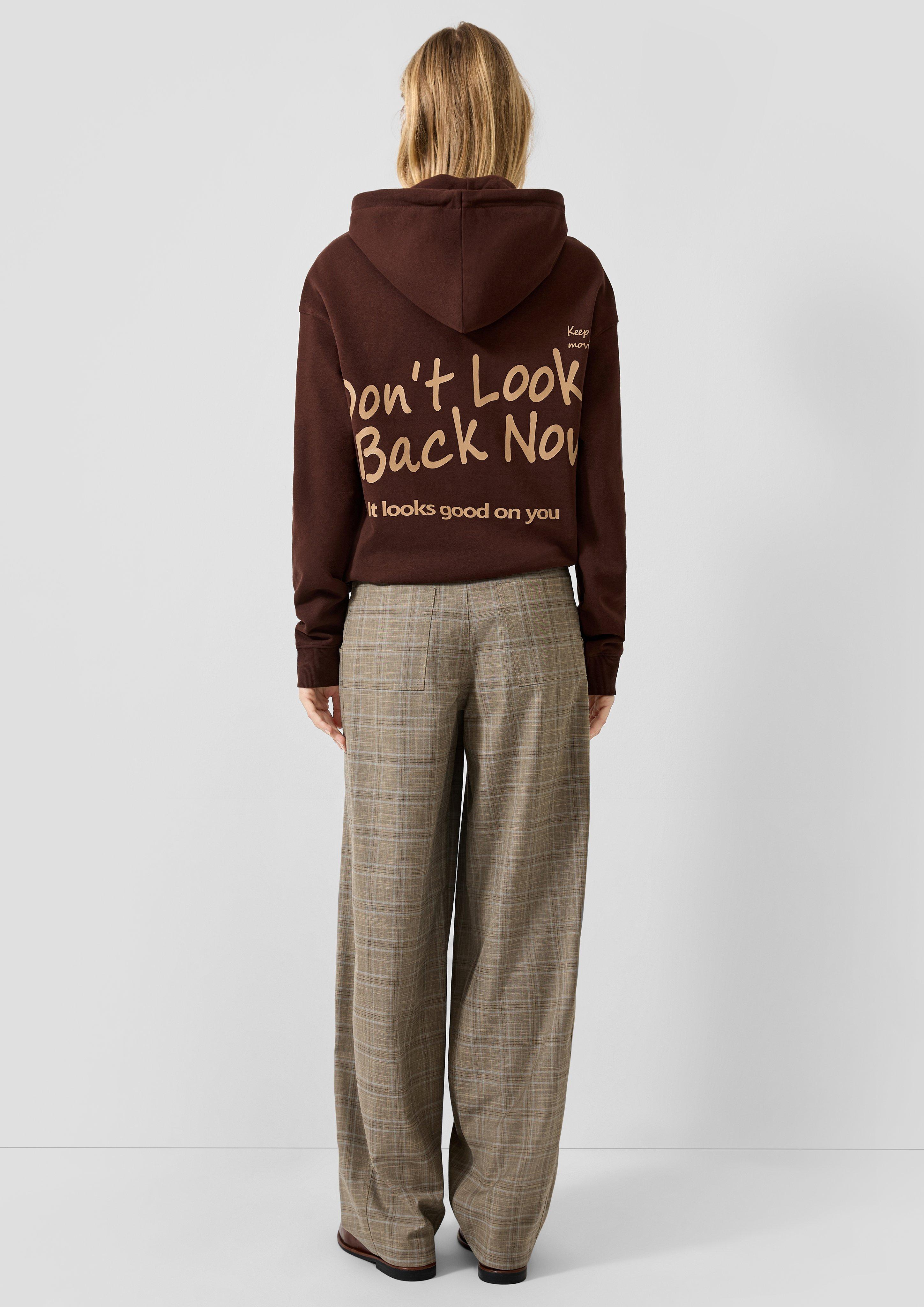 Women Sweatshirt in brown by QS