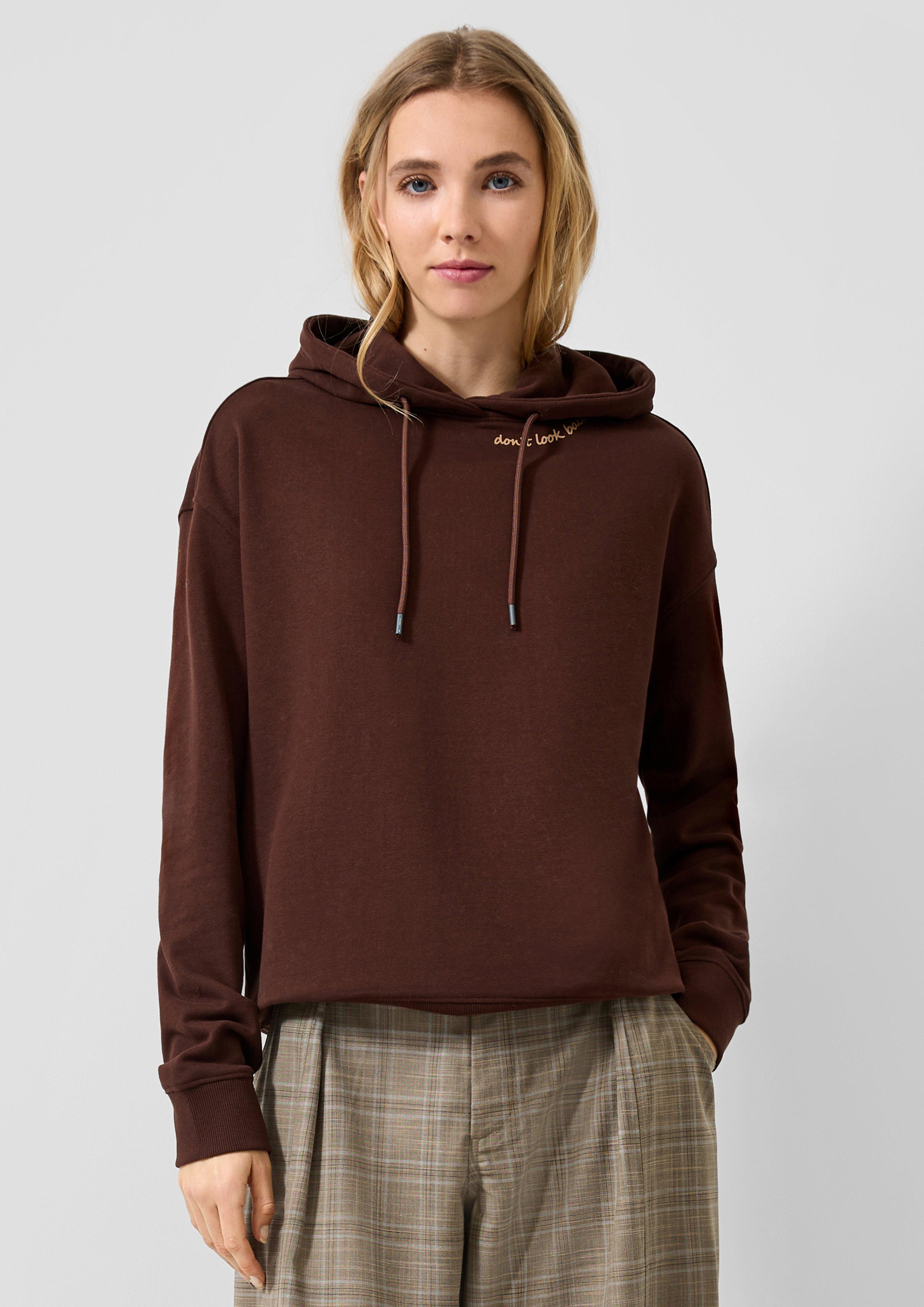Women Sweatshirt in brown by QS