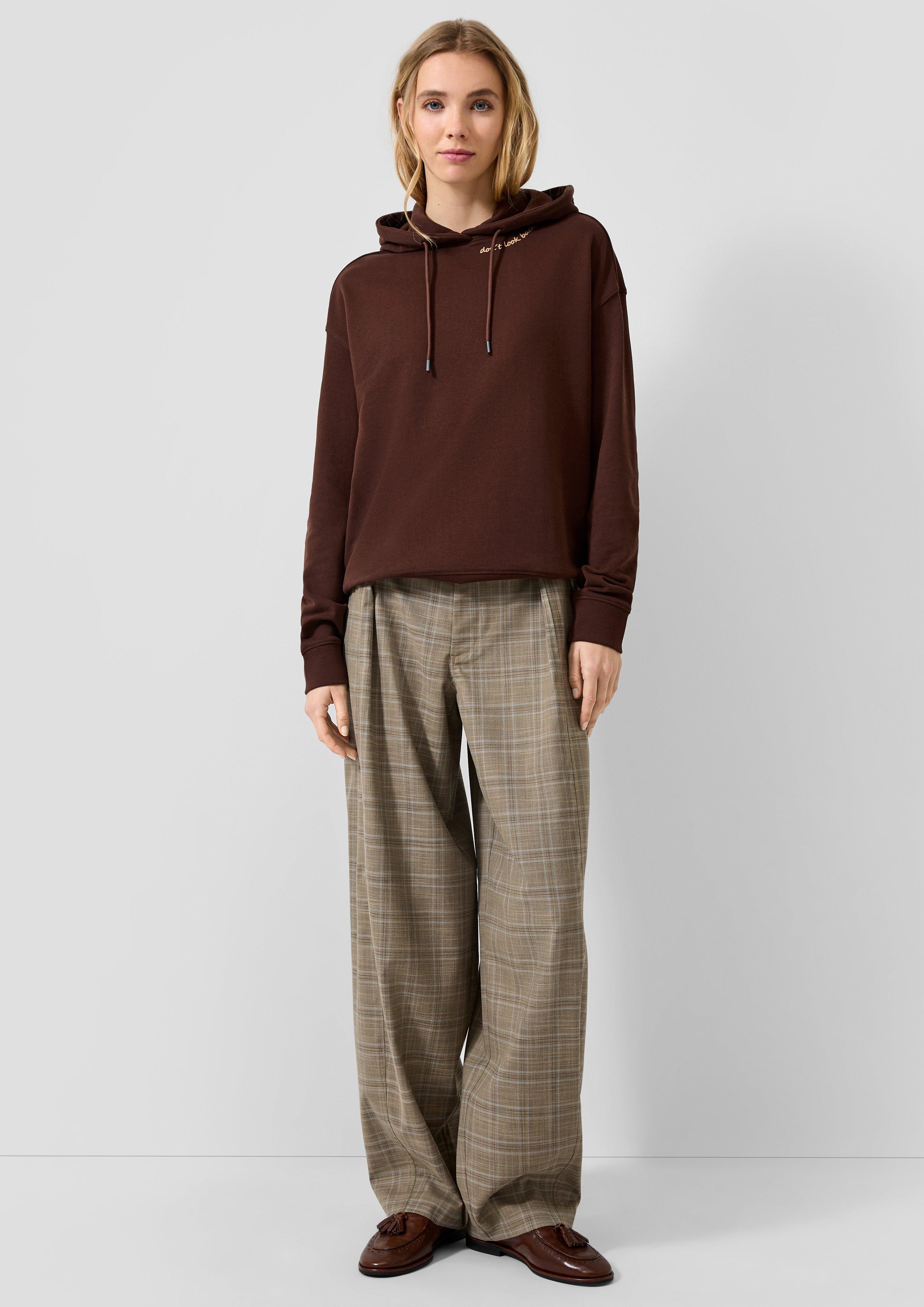 Women Sweatshirt in brown by QS