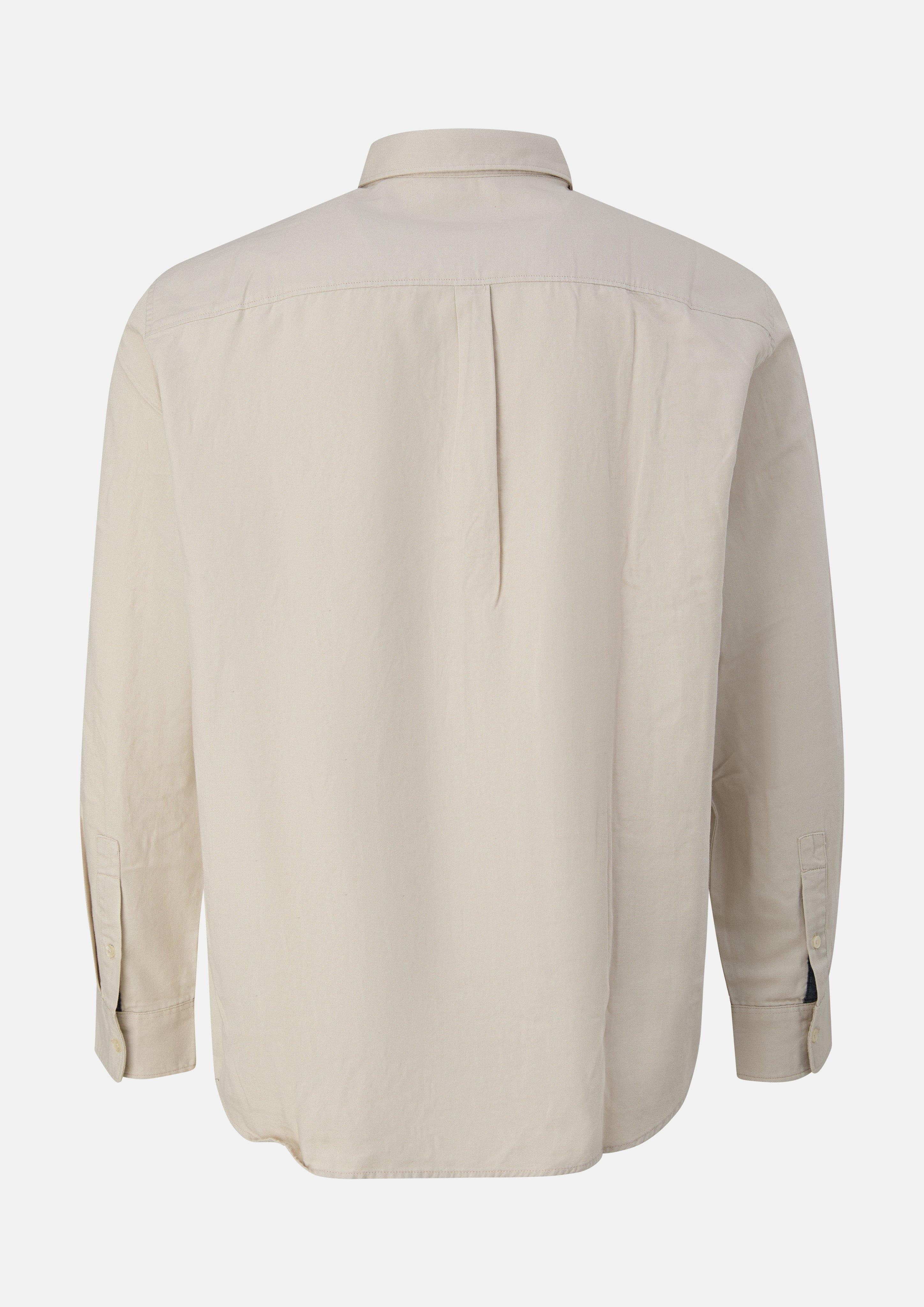 Hommes Coupe classique : chemise avec poche poitrine et détails de coutures en beige de s.Oliver Men Big Sizes