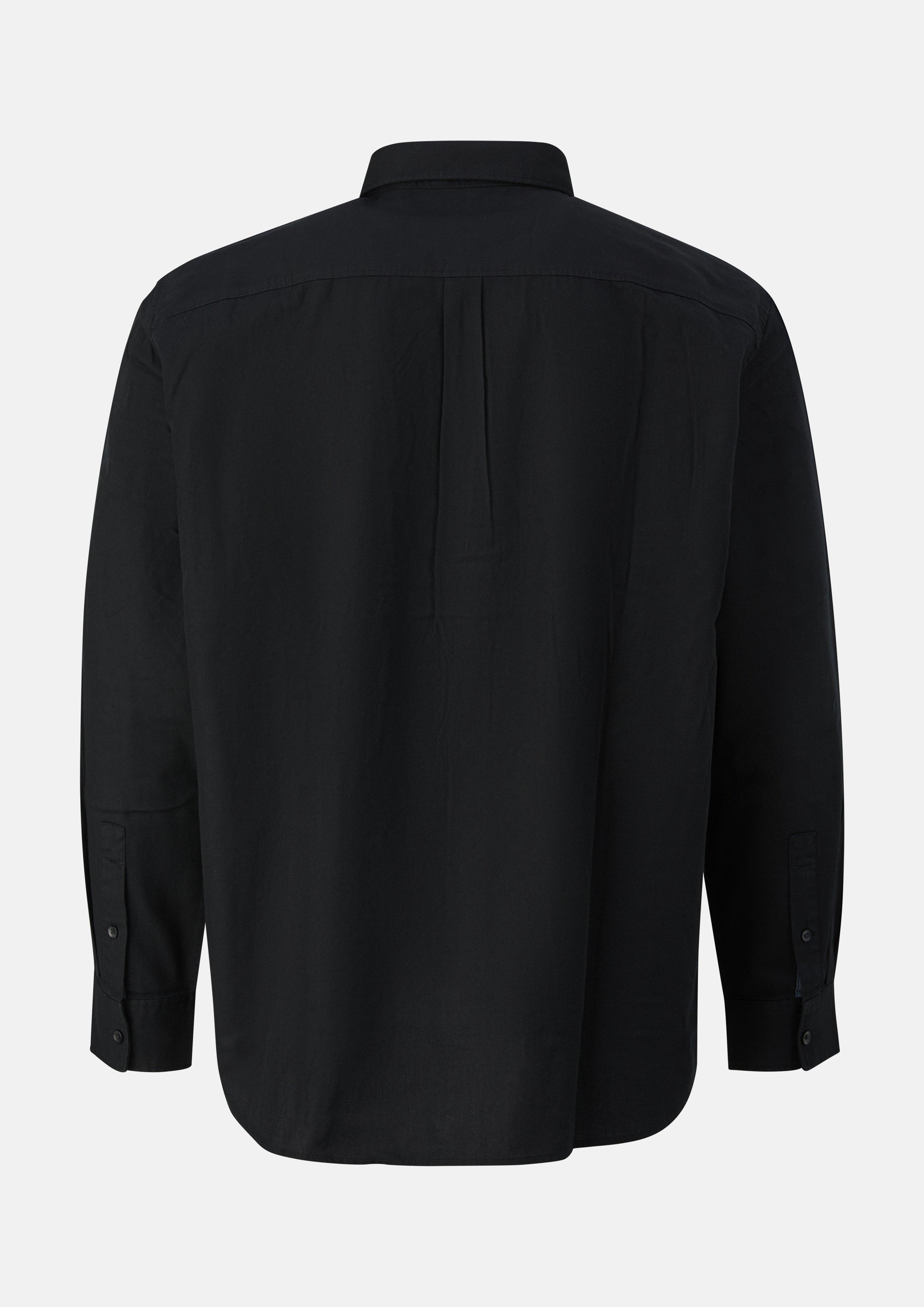 Hommes Coupe classique : chemise avec poche poitrine et détails de coutures en noir de s.Oliver Men Big Sizes
