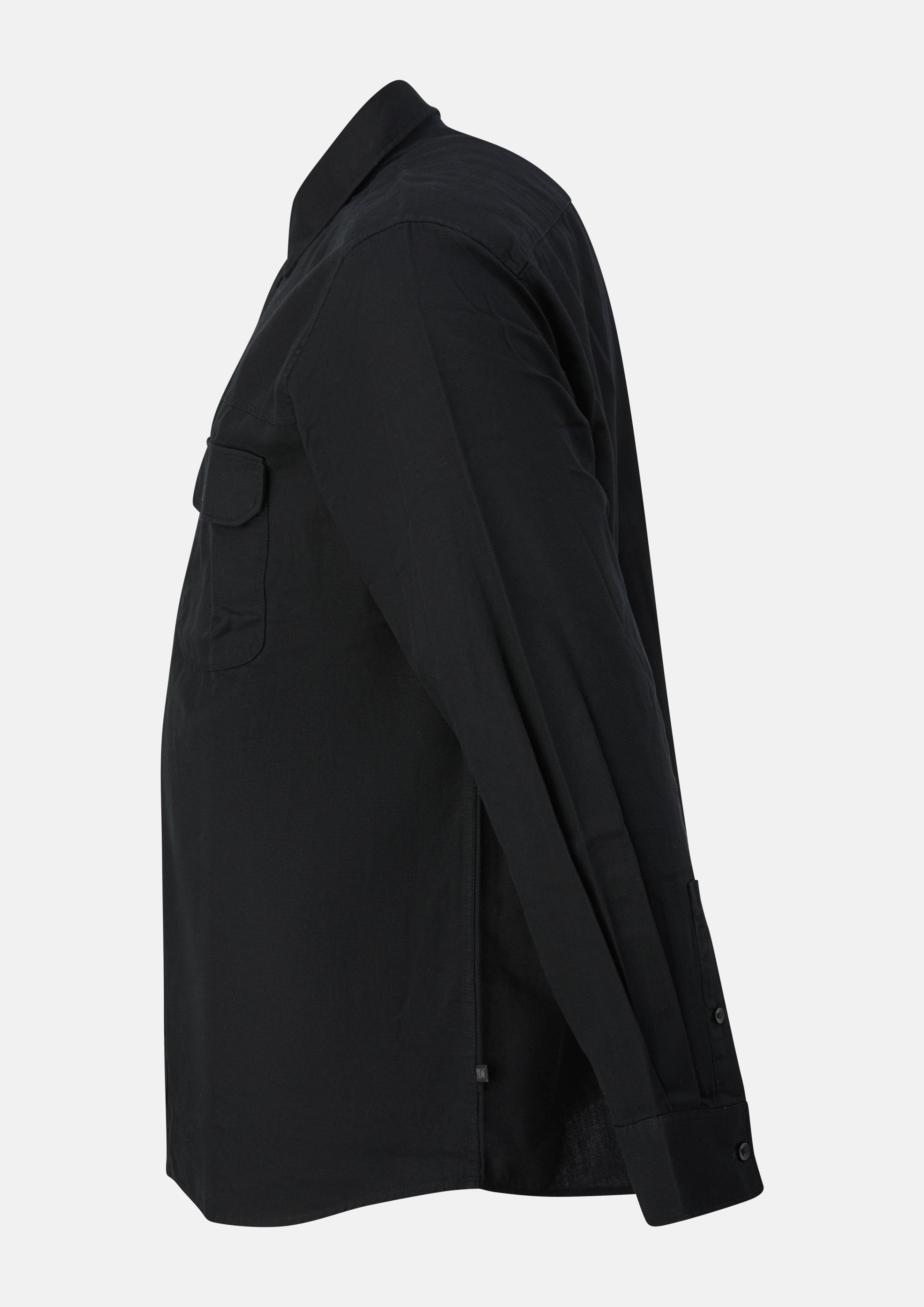 Hommes Coupe classique : chemise avec poche poitrine et détails de coutures en noir de s.Oliver Men Big Sizes