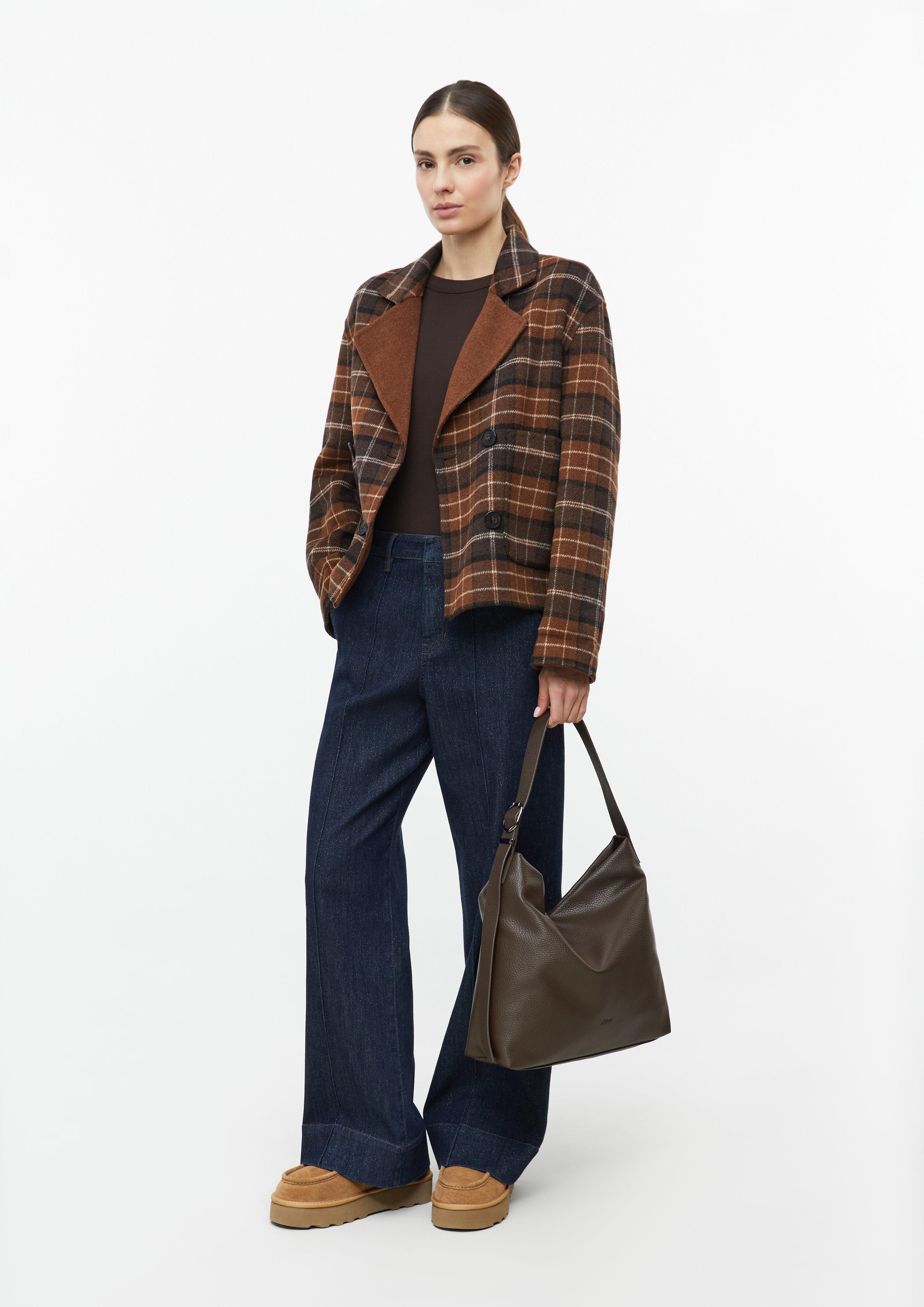 Damen Hobo Bag mit Reißverschlussfach und verstellbarem Schultergurt in braun von s.Oliver