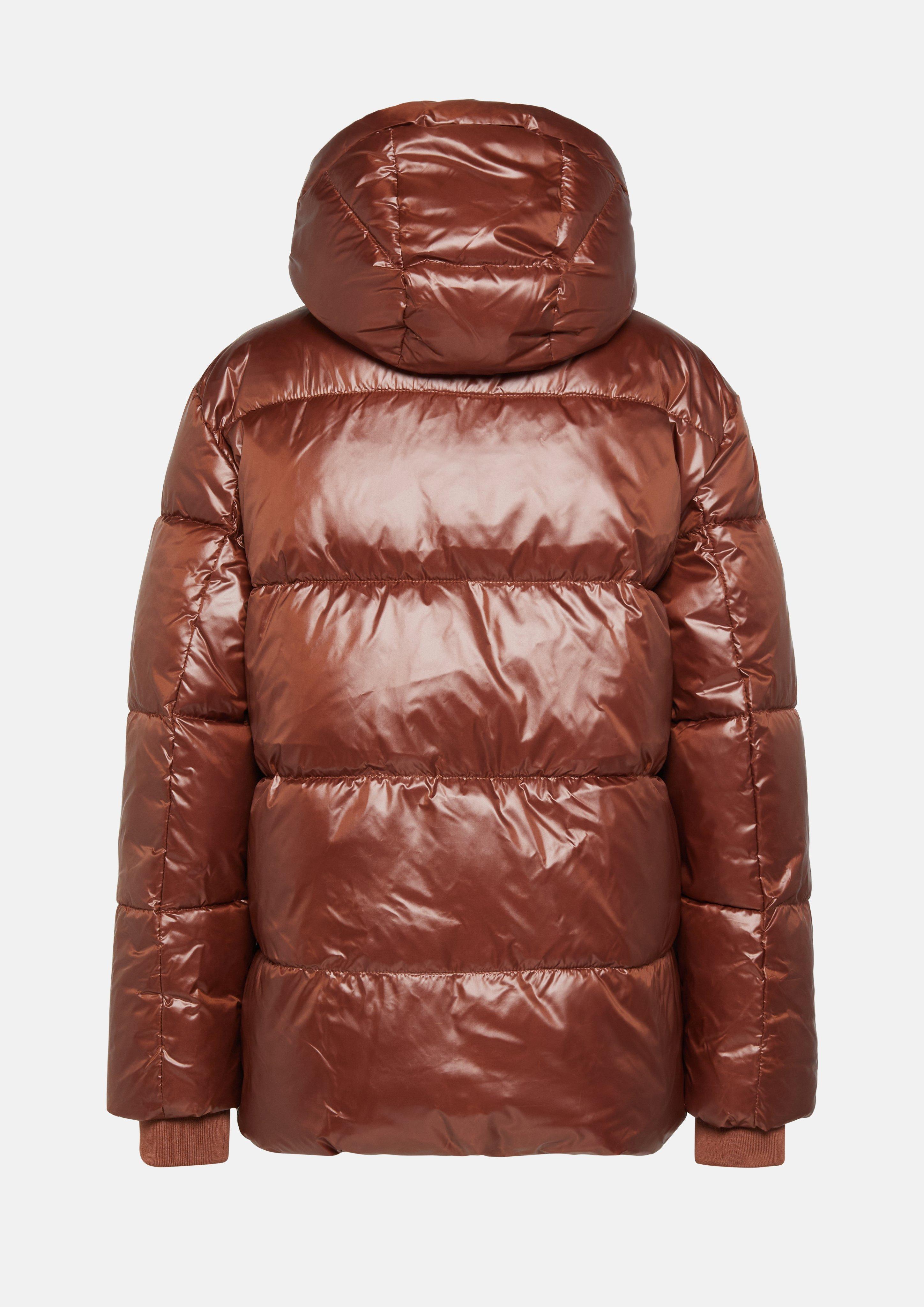 Damen Puffer Jacke mit Kapuze in orange von s.Oliver