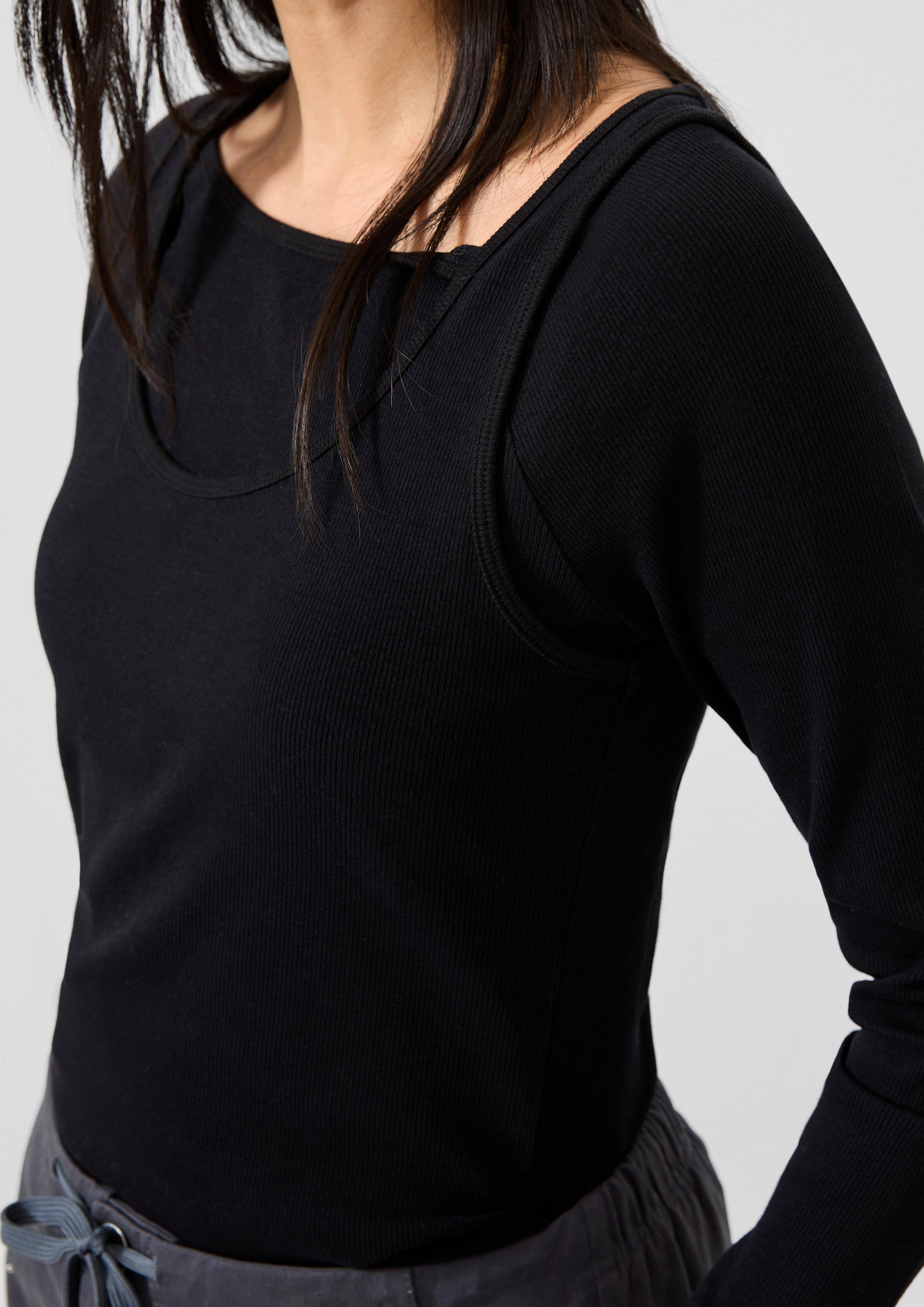 Damen T-Shirt in schwarz von QS