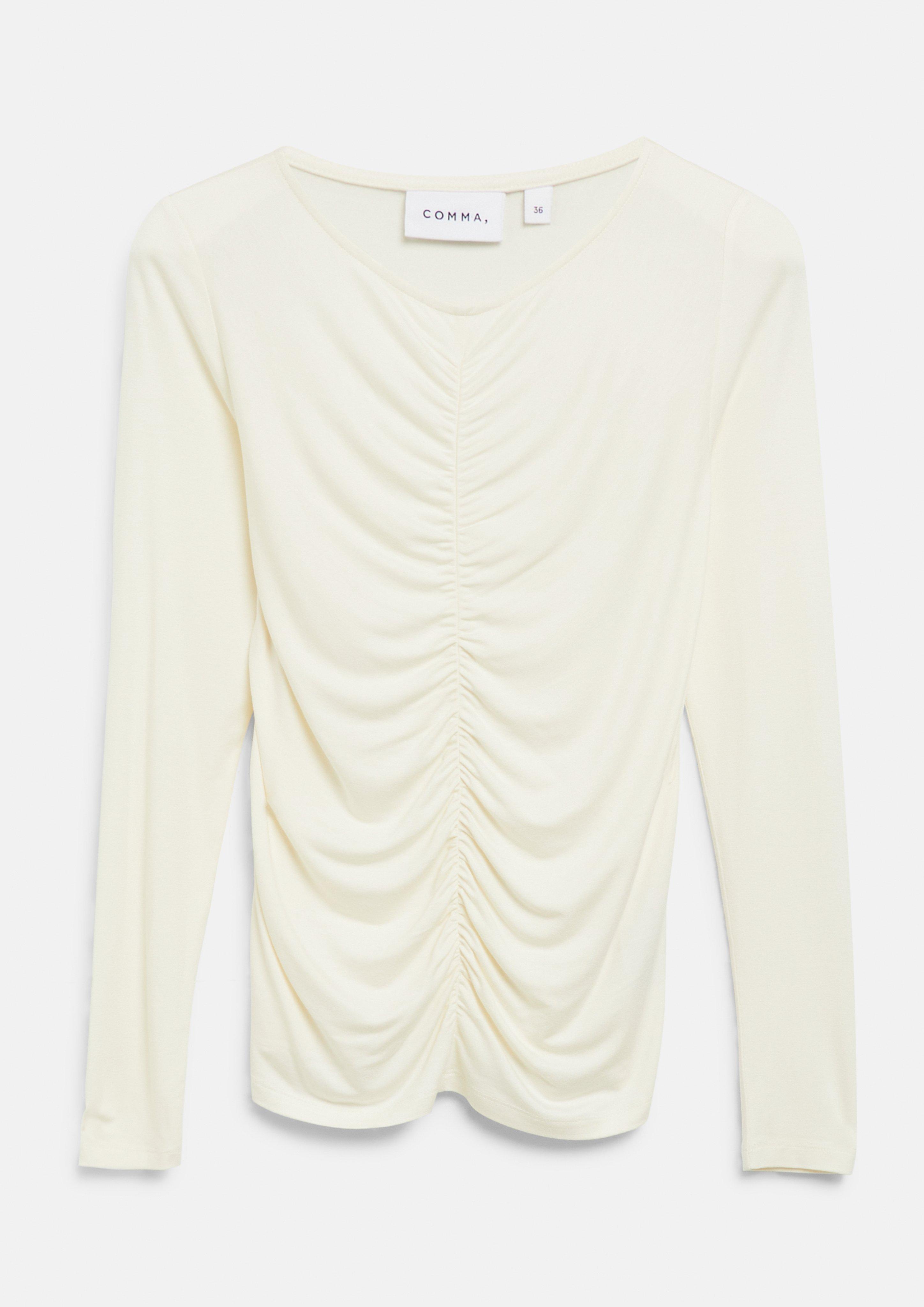 T-Shirt in creme von COMMA