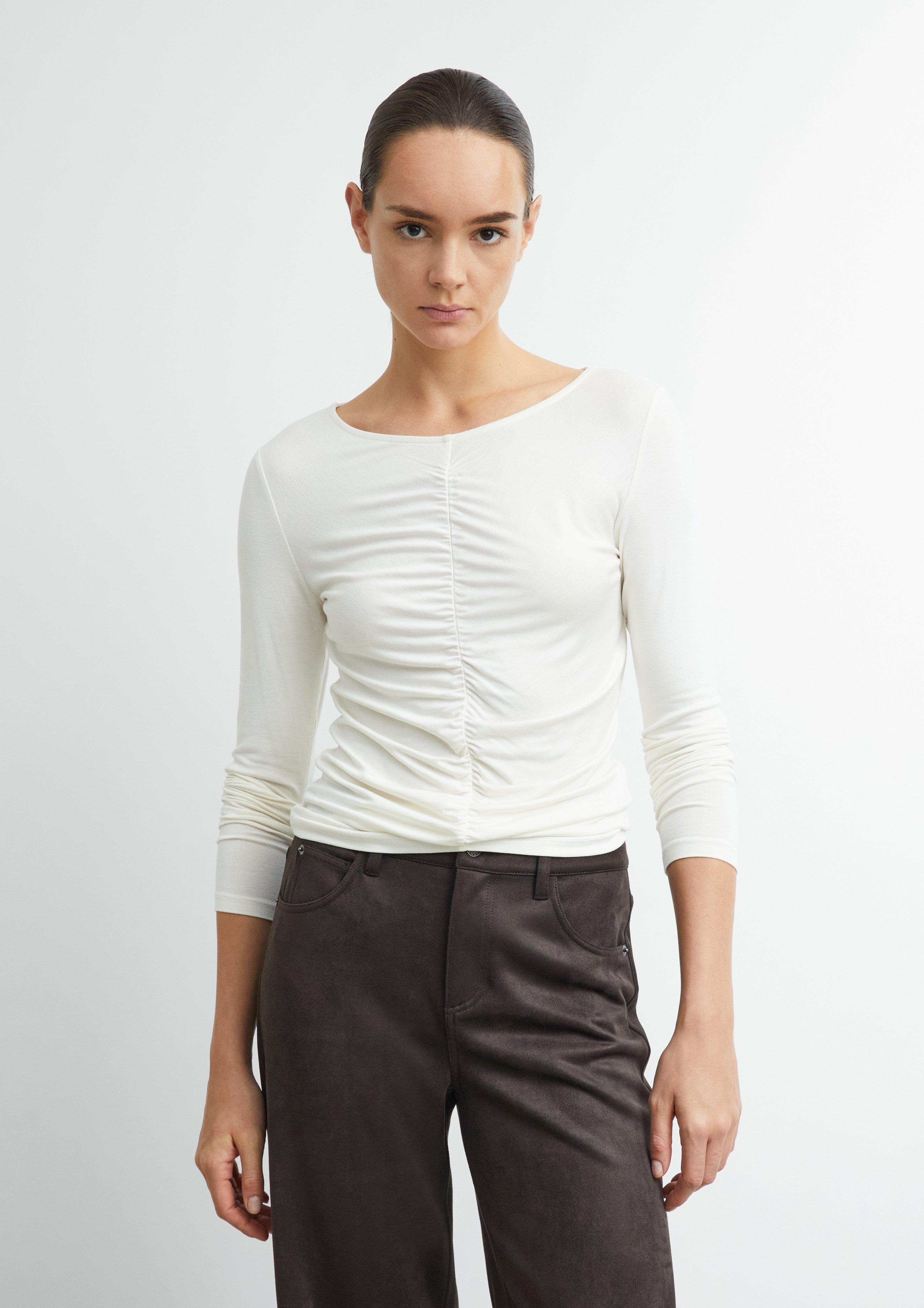 T-Shirt in creme von COMMA