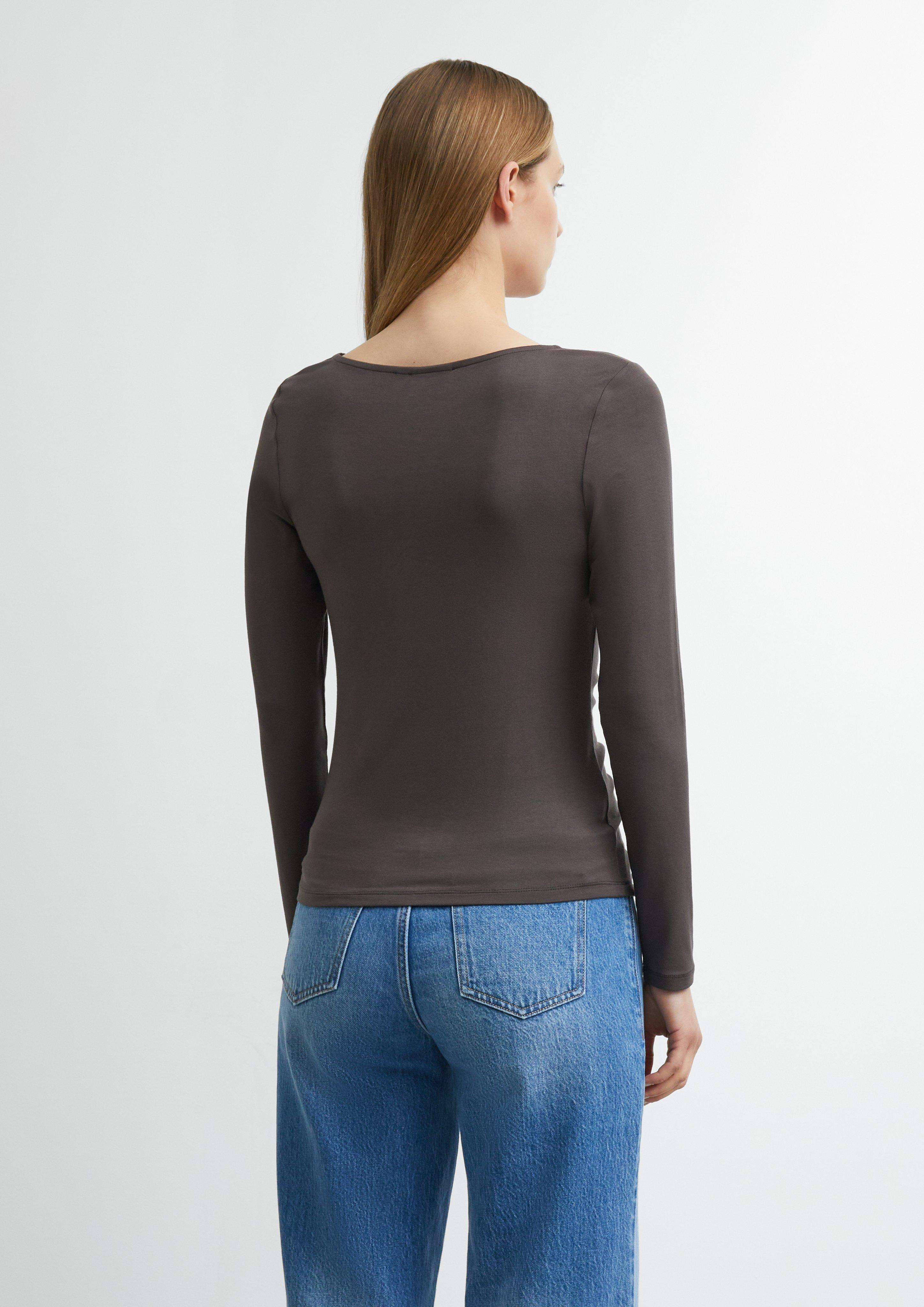 T-Shirt in braun von COMMA