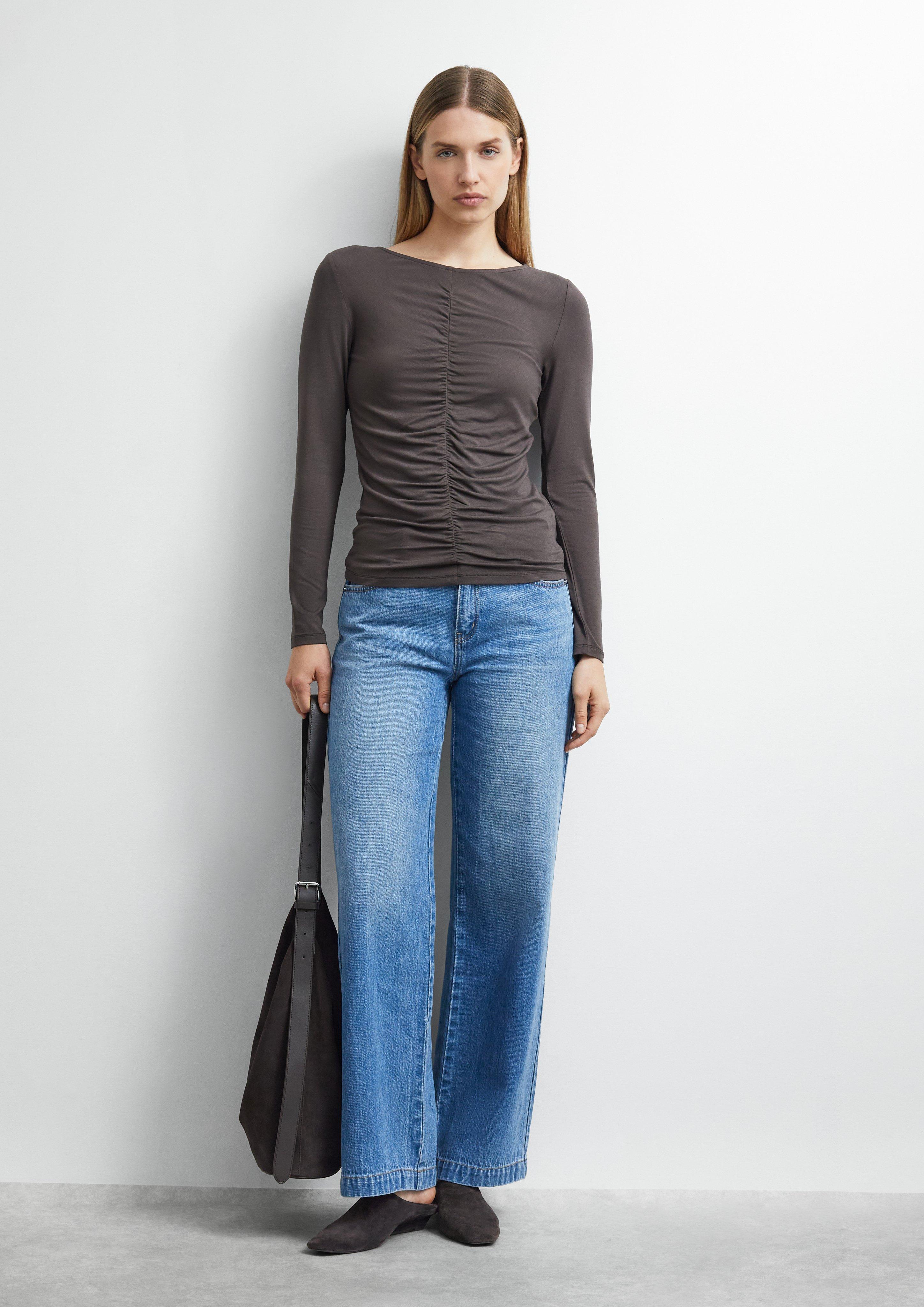 T-Shirt in braun von COMMA