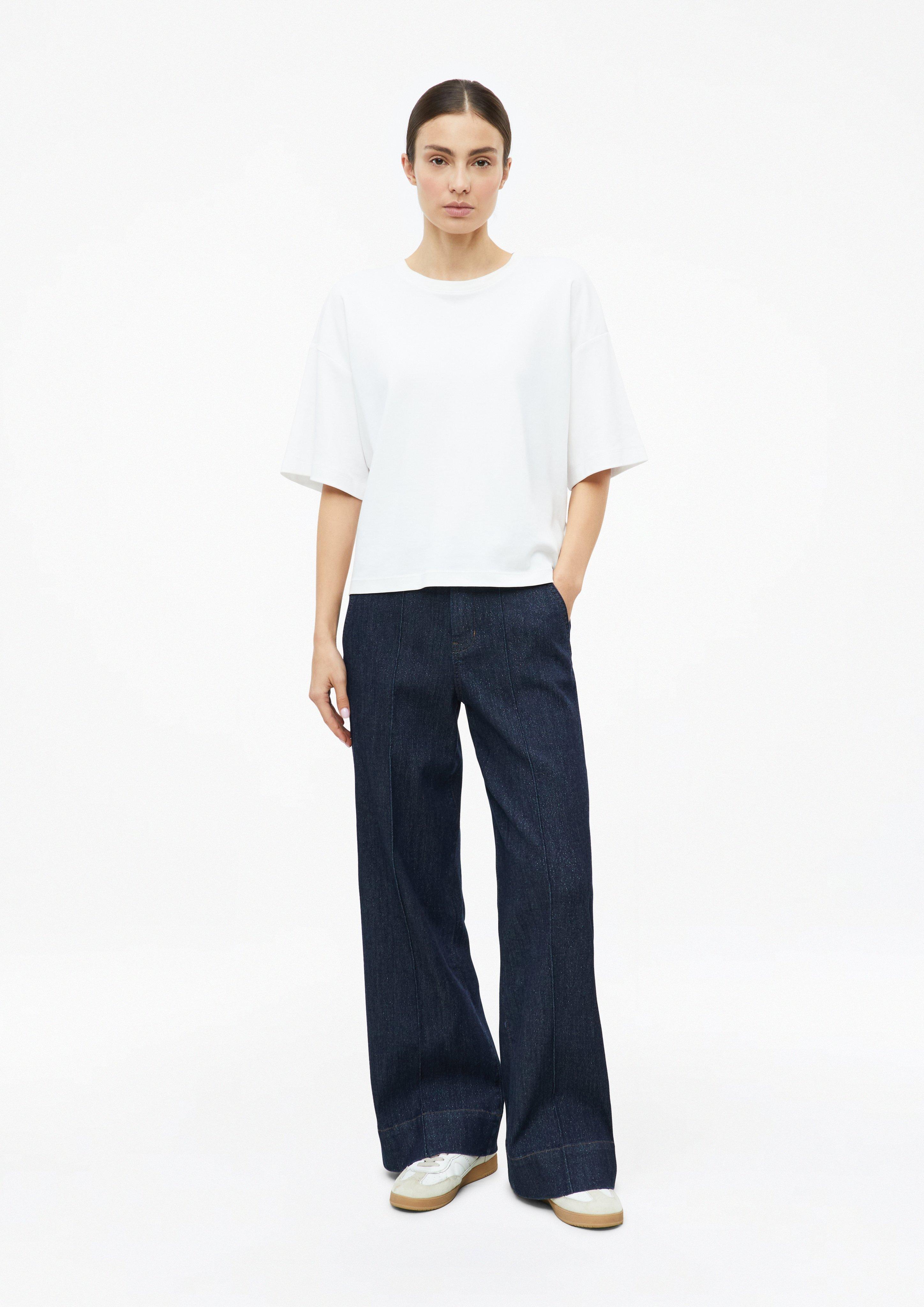 Jeans Suri / High Rise / Wide / Glitzereffekt in Farbe blau von s.Oliver