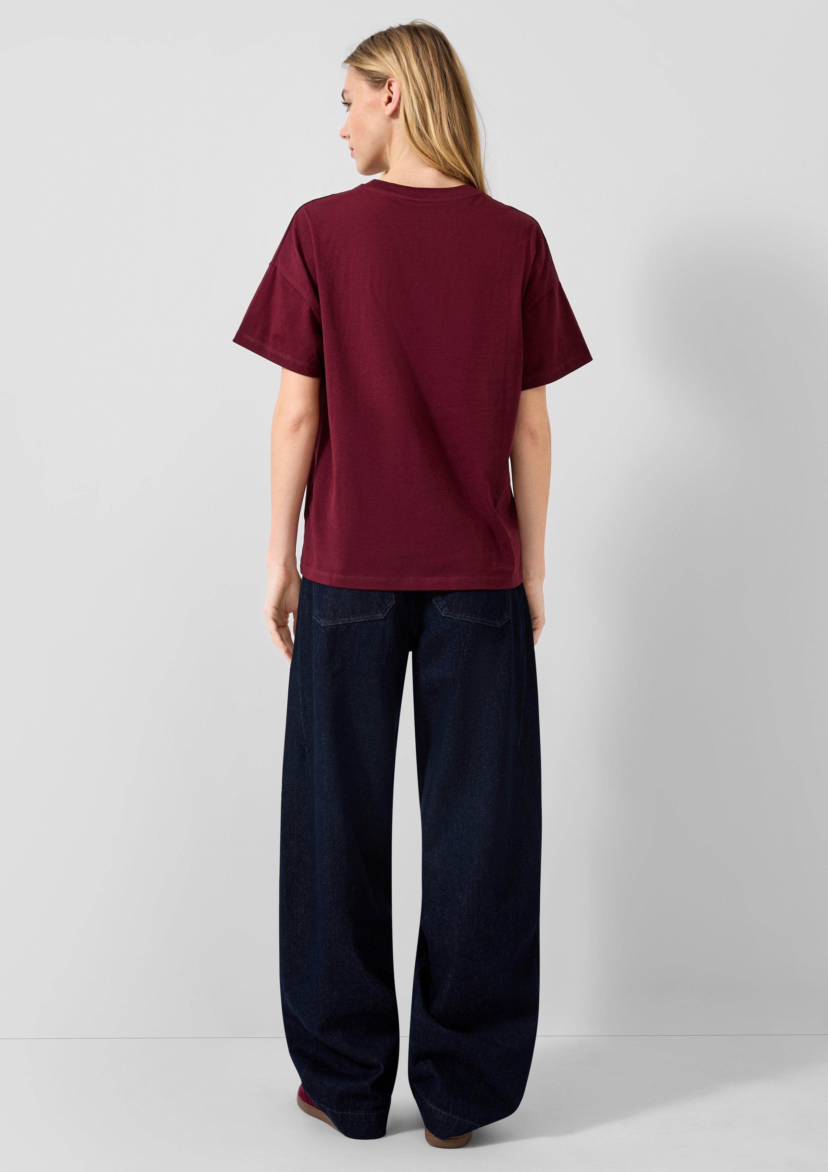 Femmes T-shirt en rouge de QS