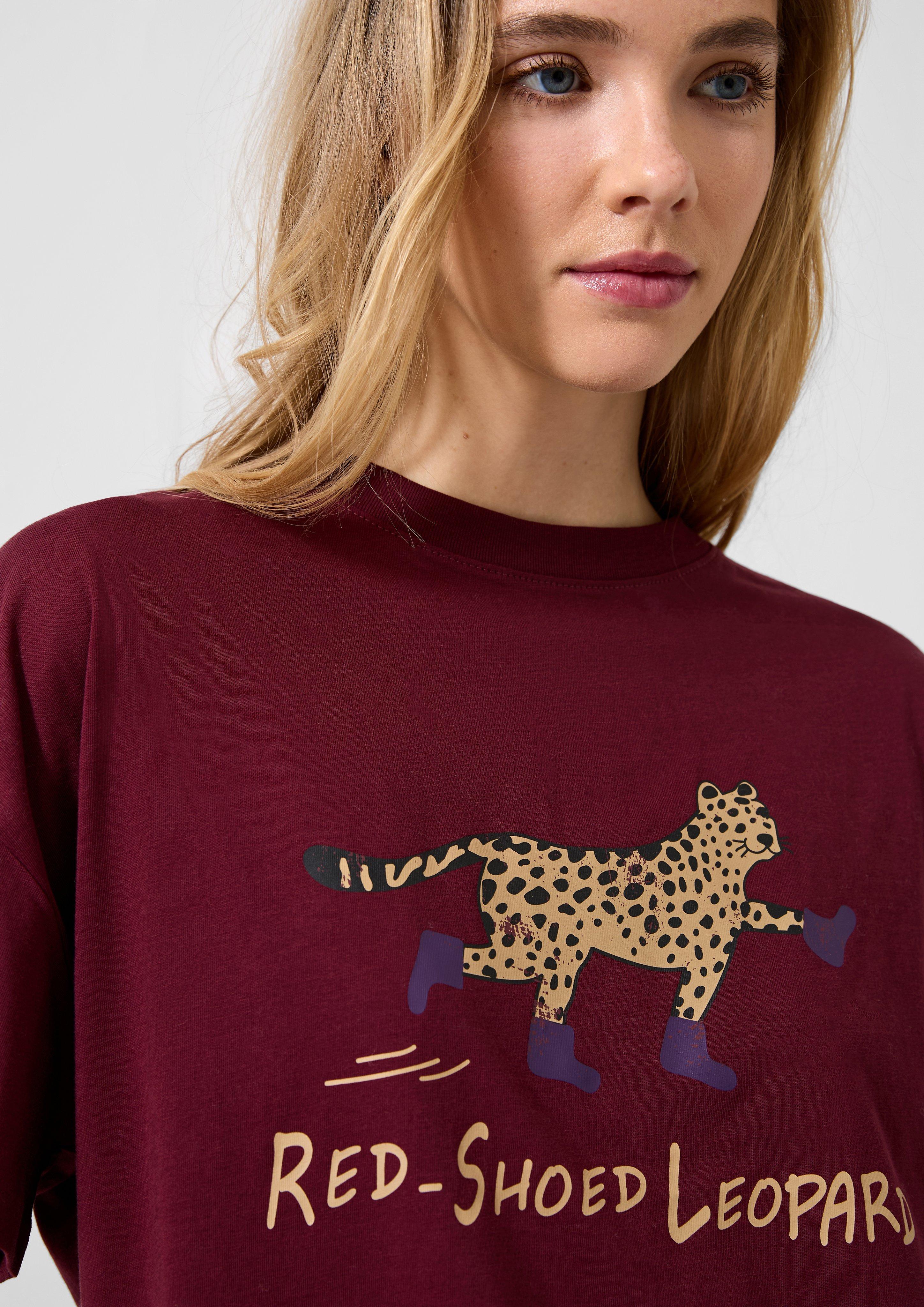 Femmes T-shirt en rouge de QS