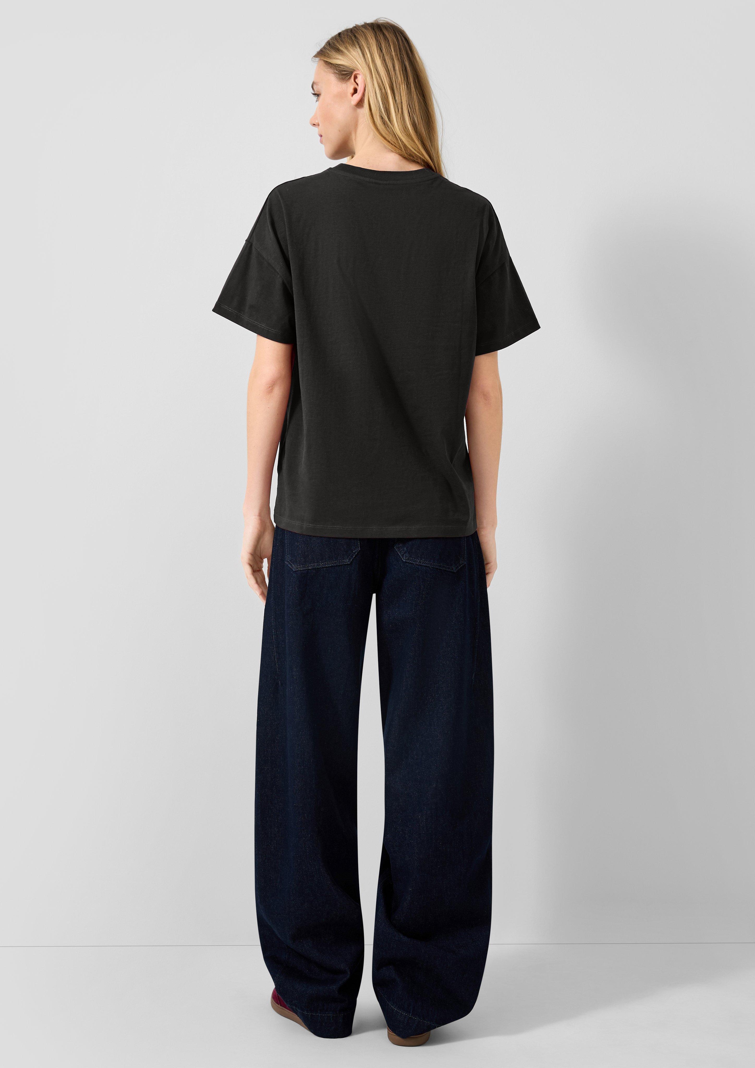 Femmes T-shirt en noir de QS