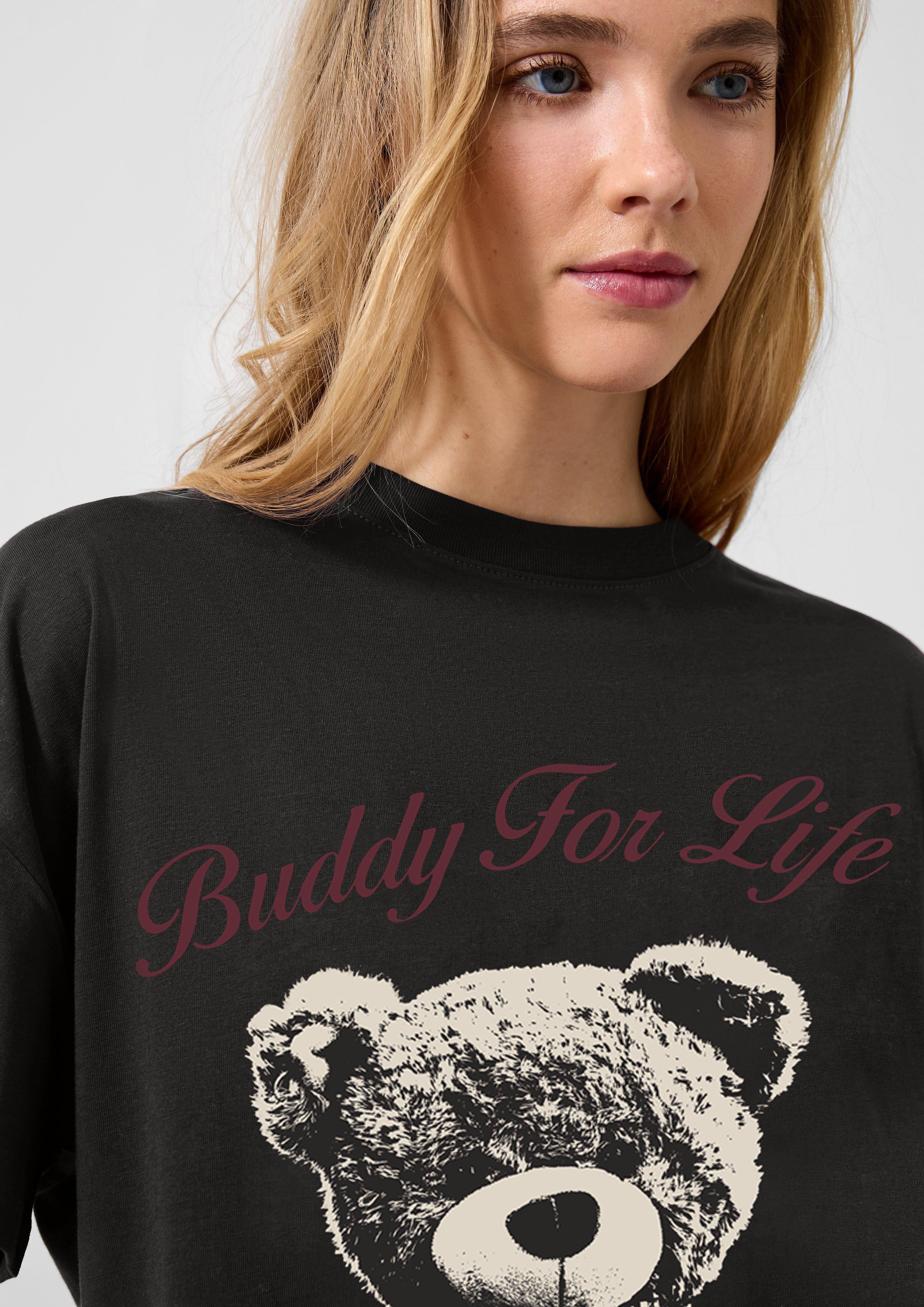 Femmes T-shirt en noir de QS