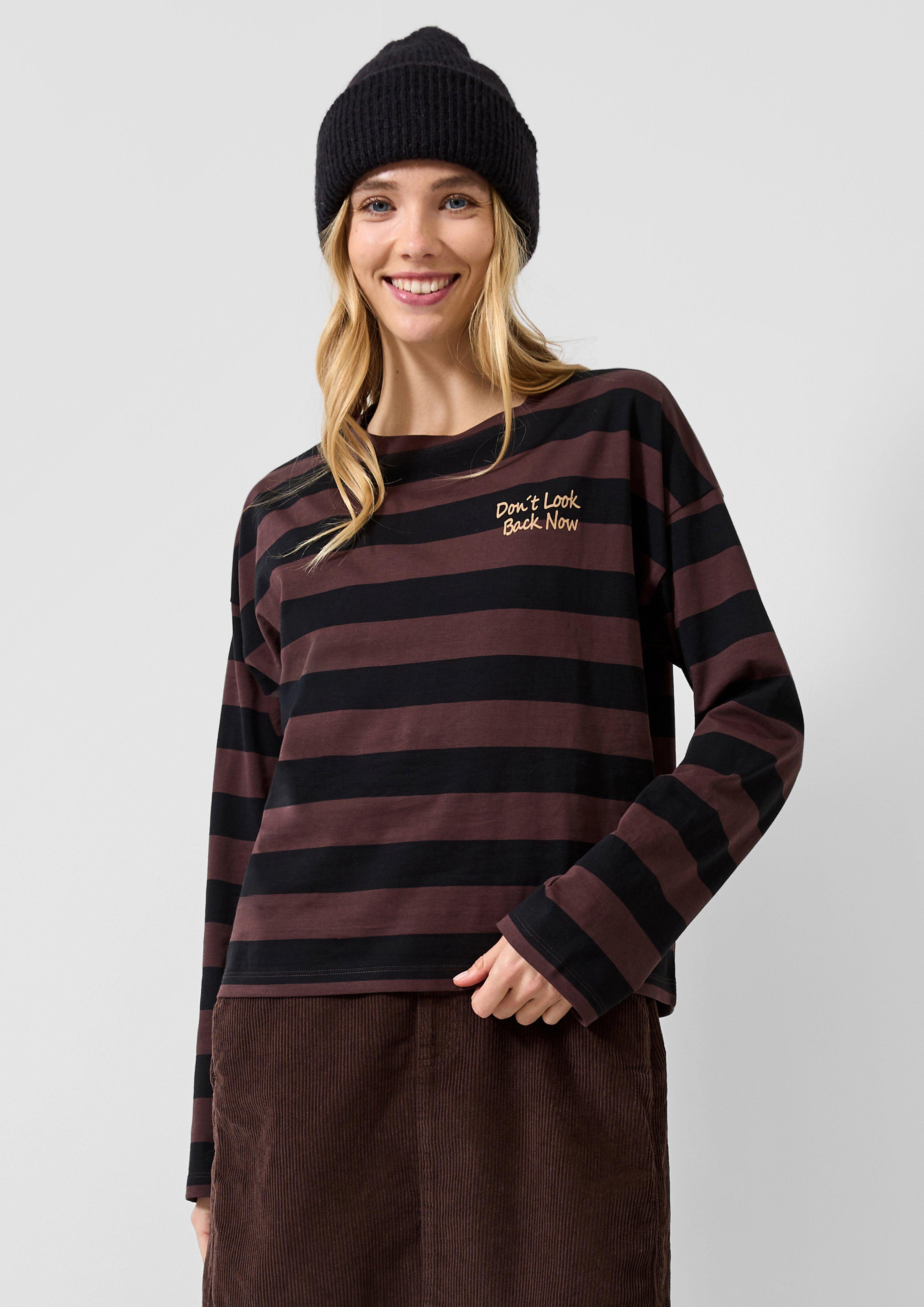 Femmes T-shirt en noir de QS