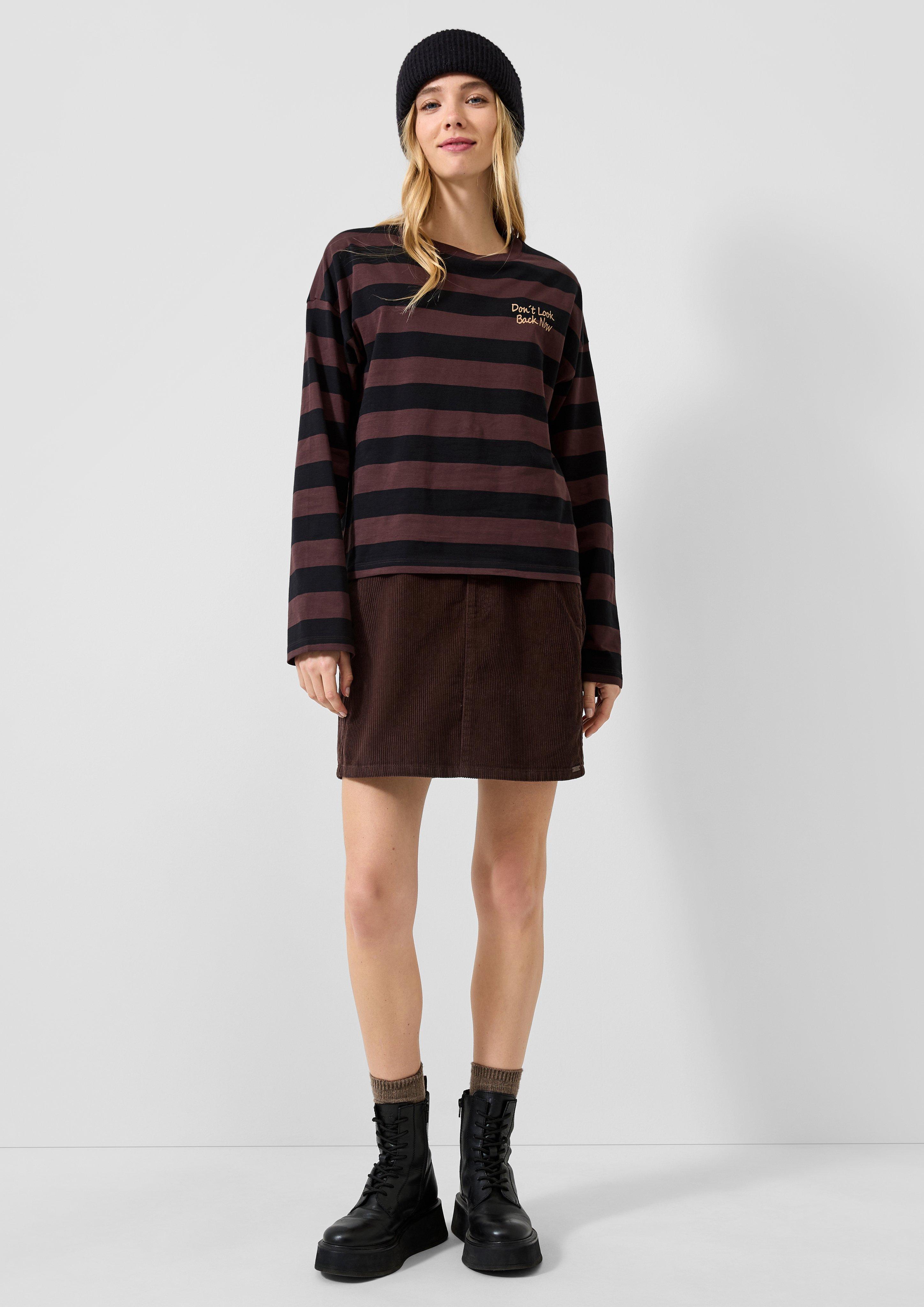 Femmes T-shirt en noir de QS