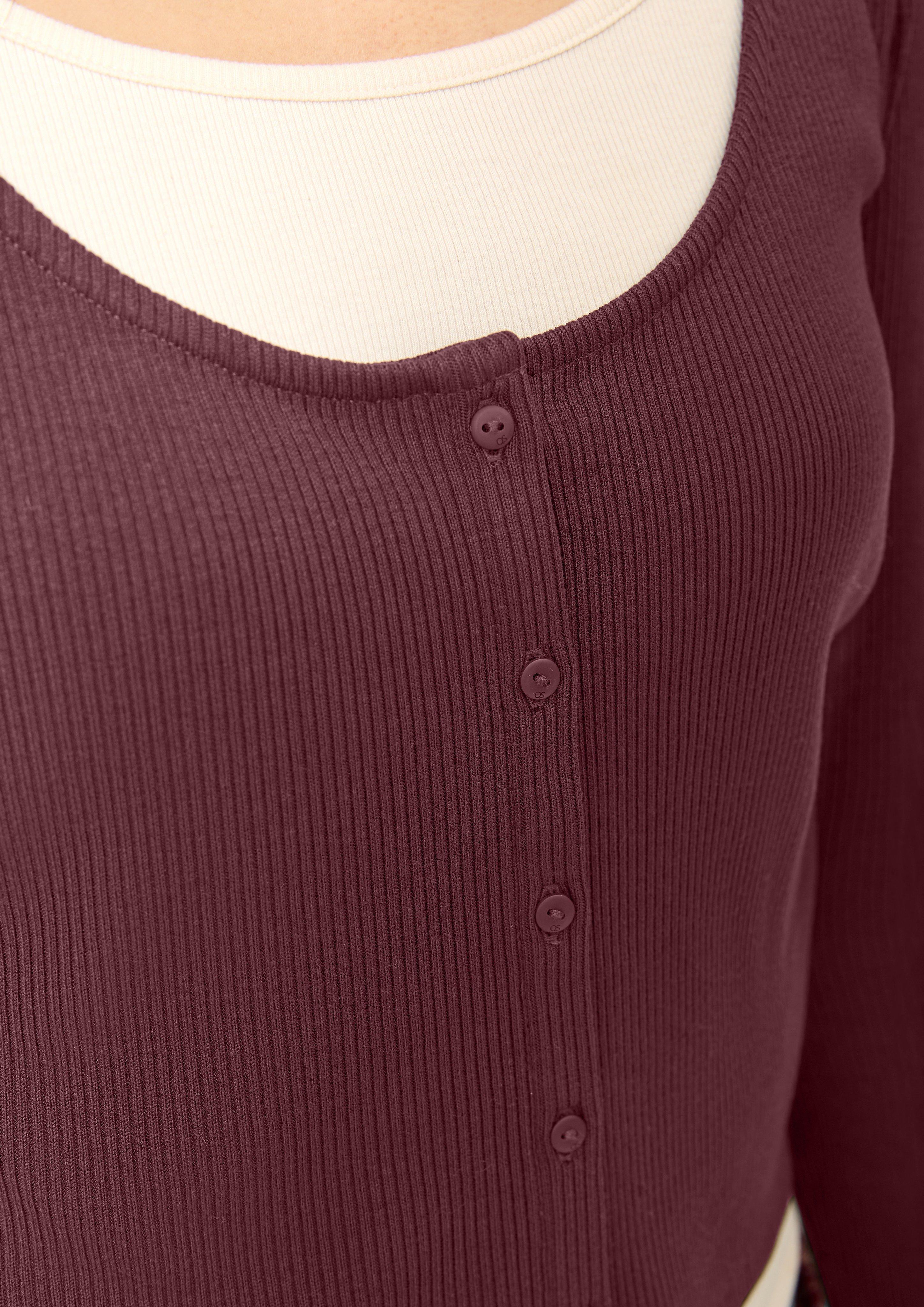 Femmes T-shirt en rouge de QS