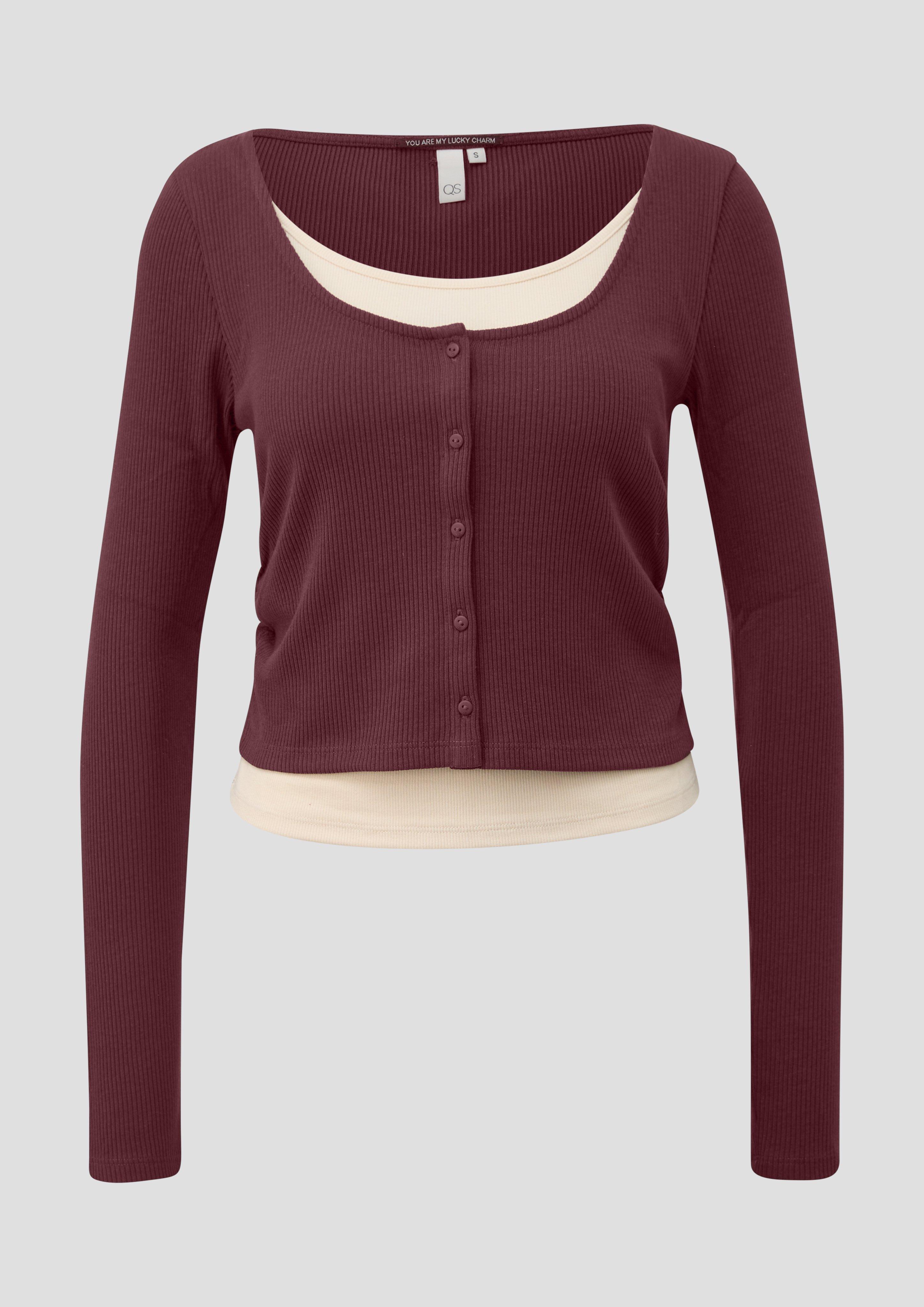 Femmes T-shirt en rouge de QS