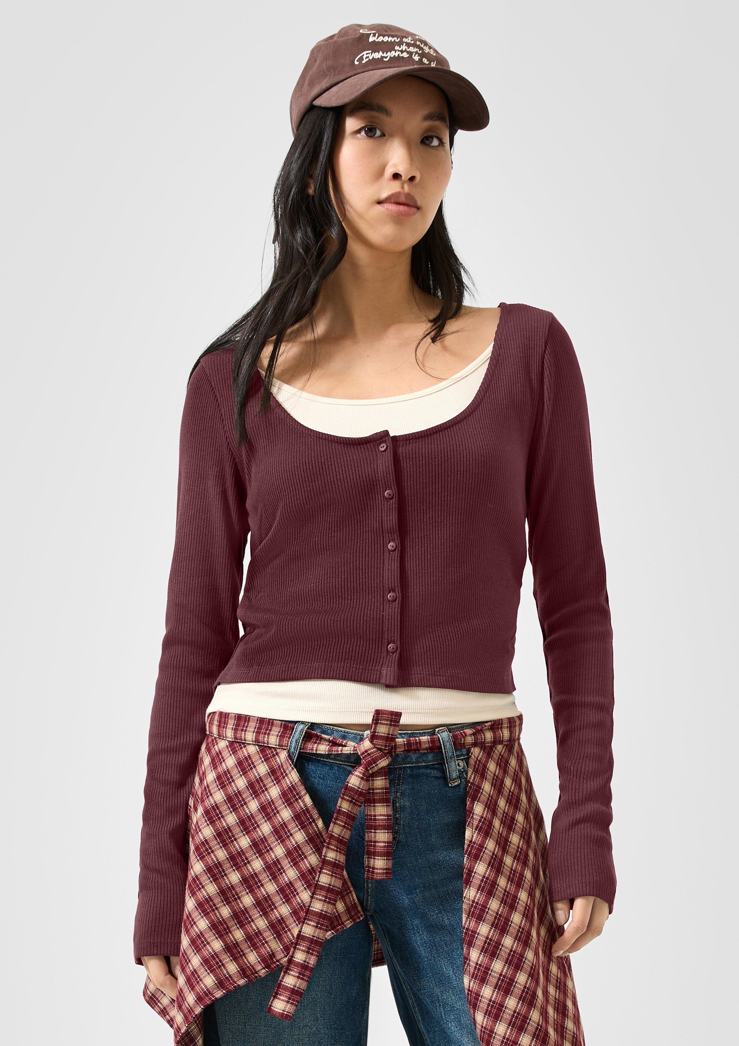 T-shirt en bordeaux de QS