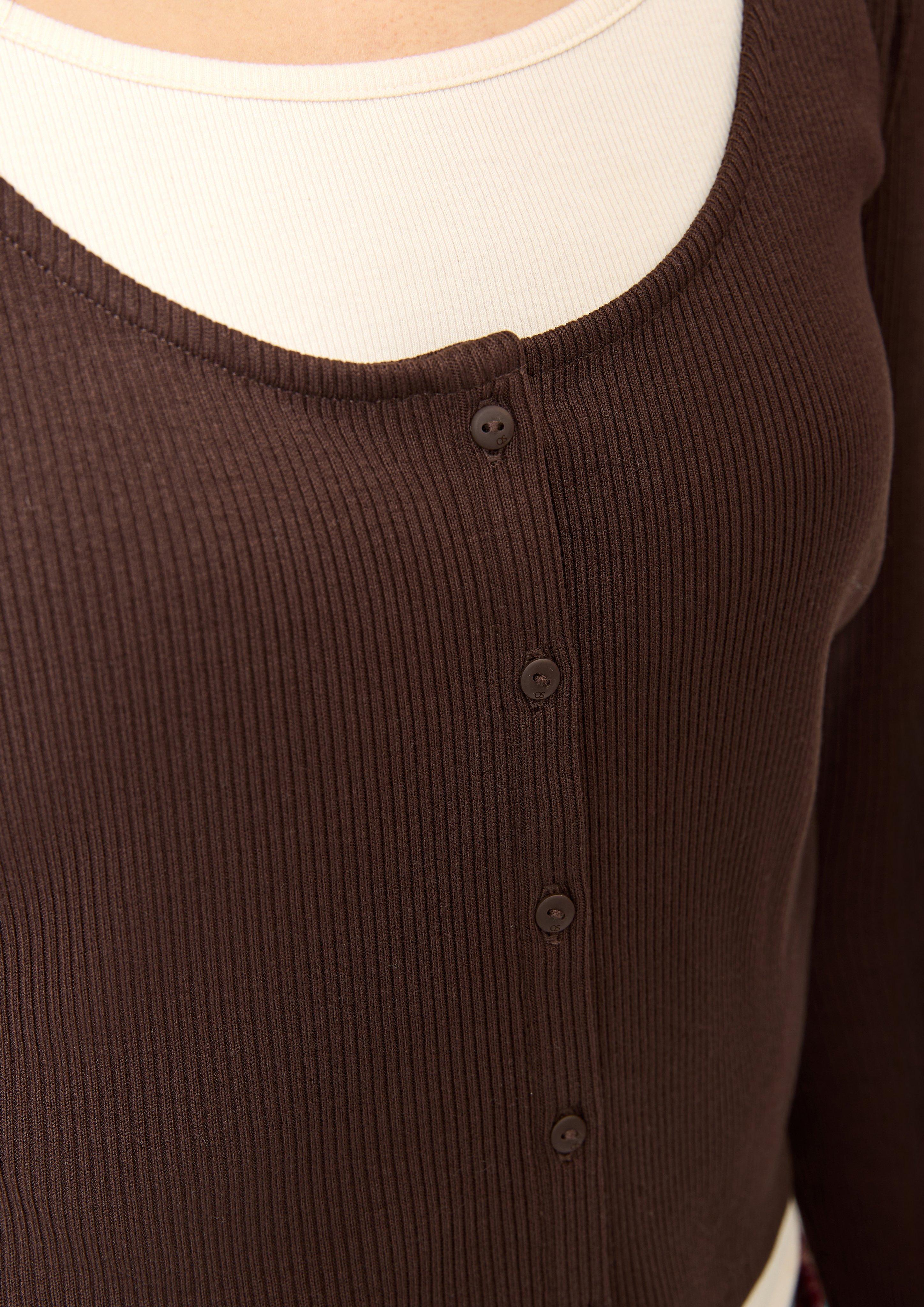 Femmes T-shirt en brun de QS