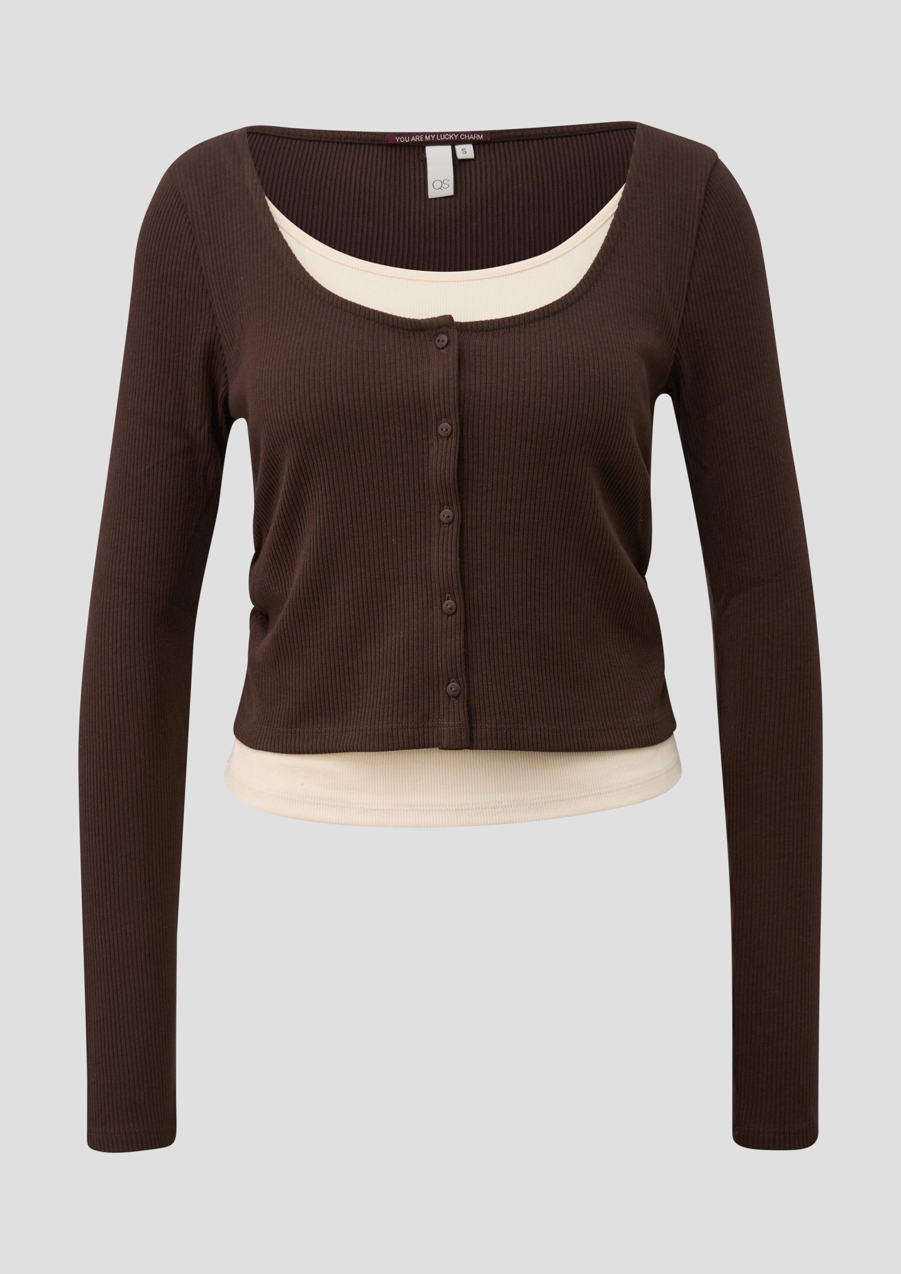 Femmes T-shirt en brun de QS