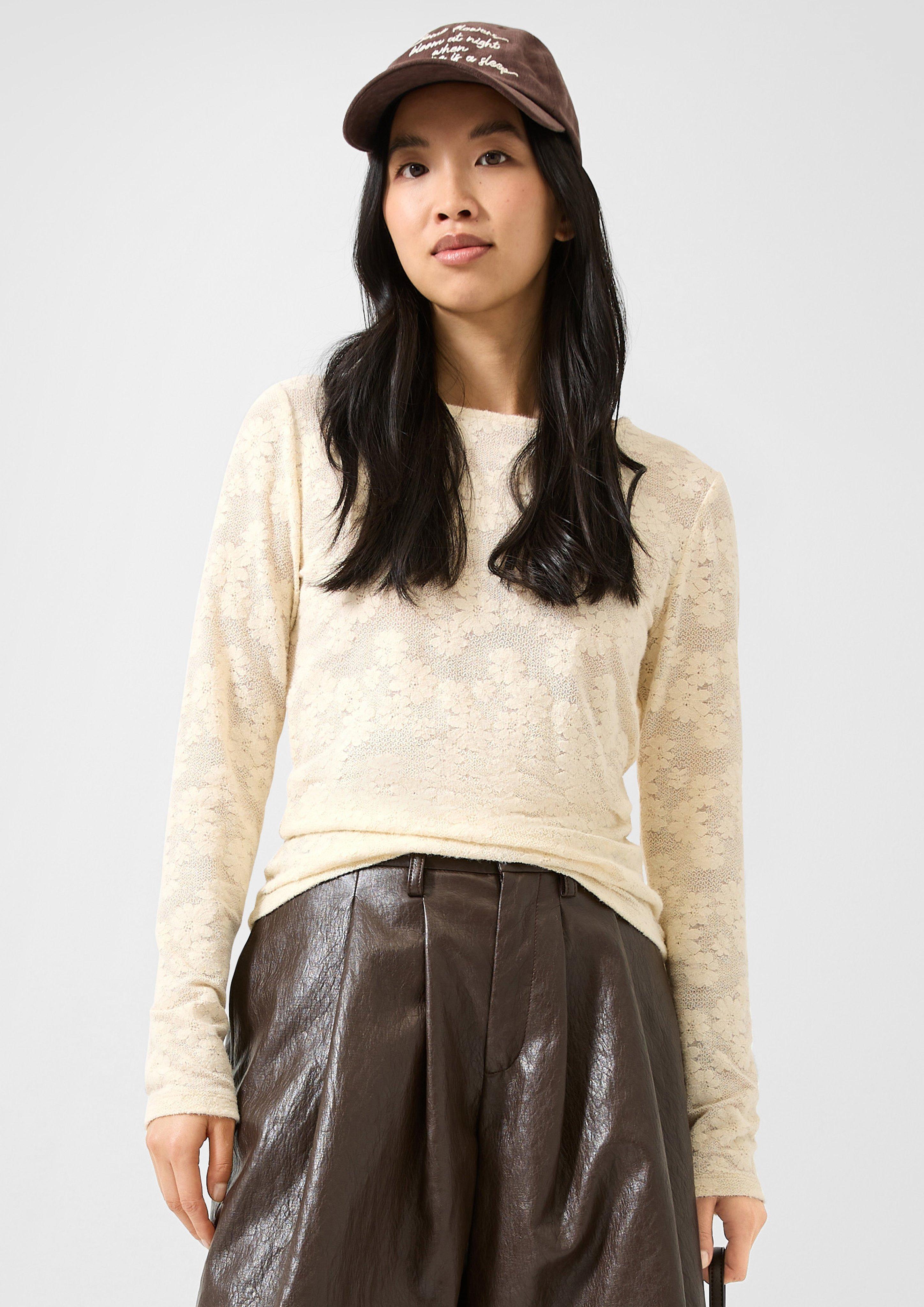 T-Shirt in lichtbeige van QS
