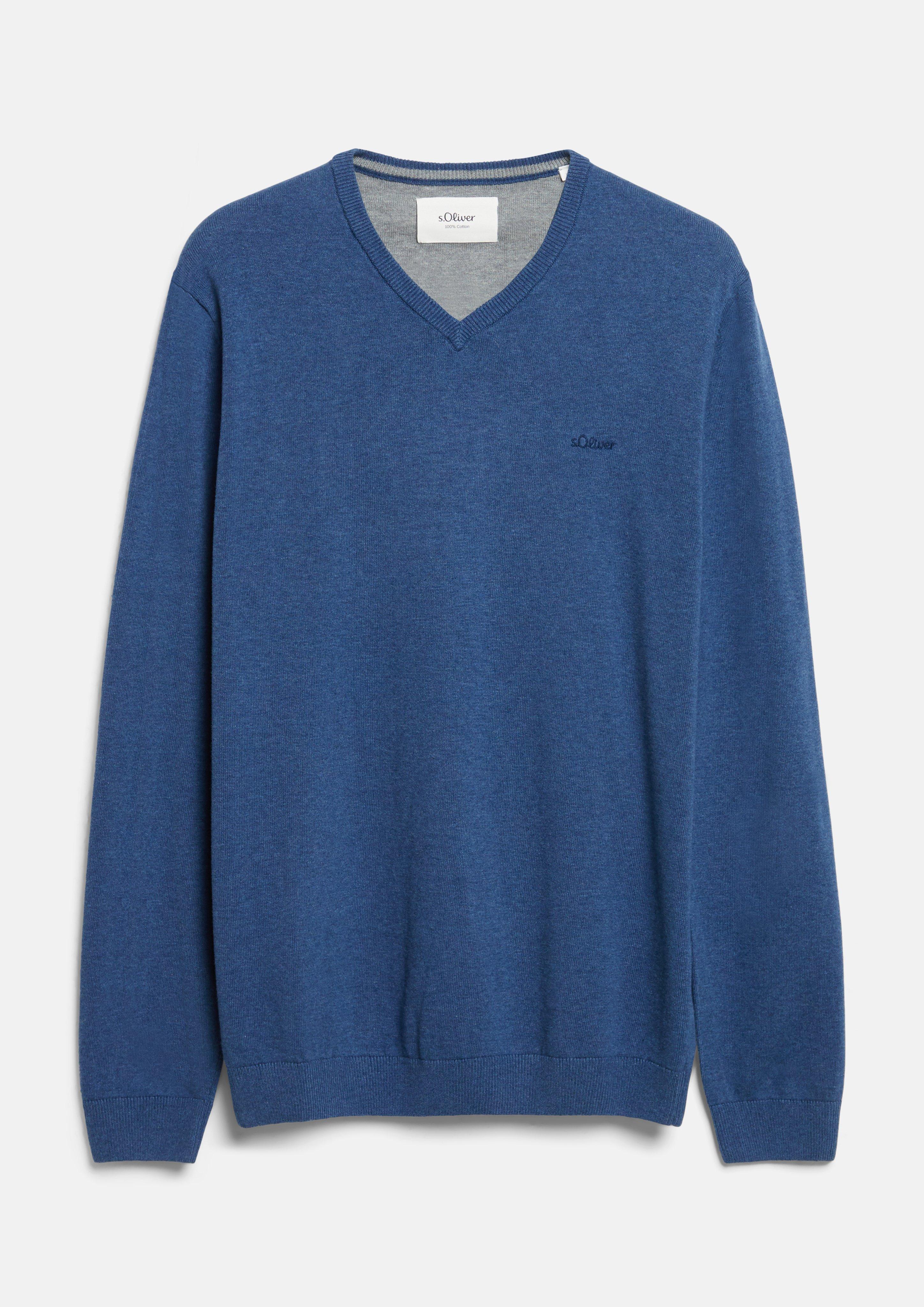 Hommes Pull en tricot en bleu de s.Oliver