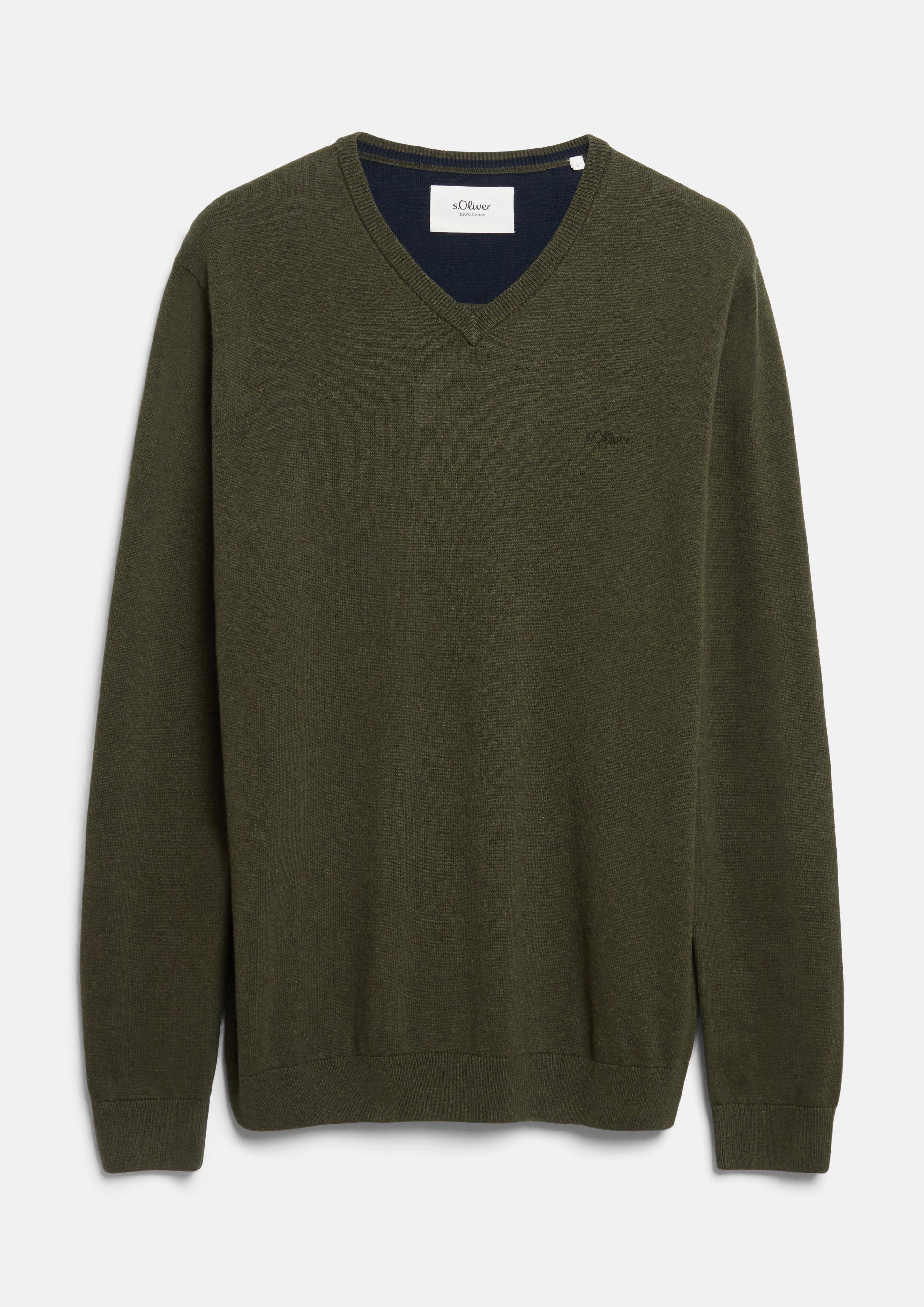 Pull en tricot en vert olive de s.Oliver