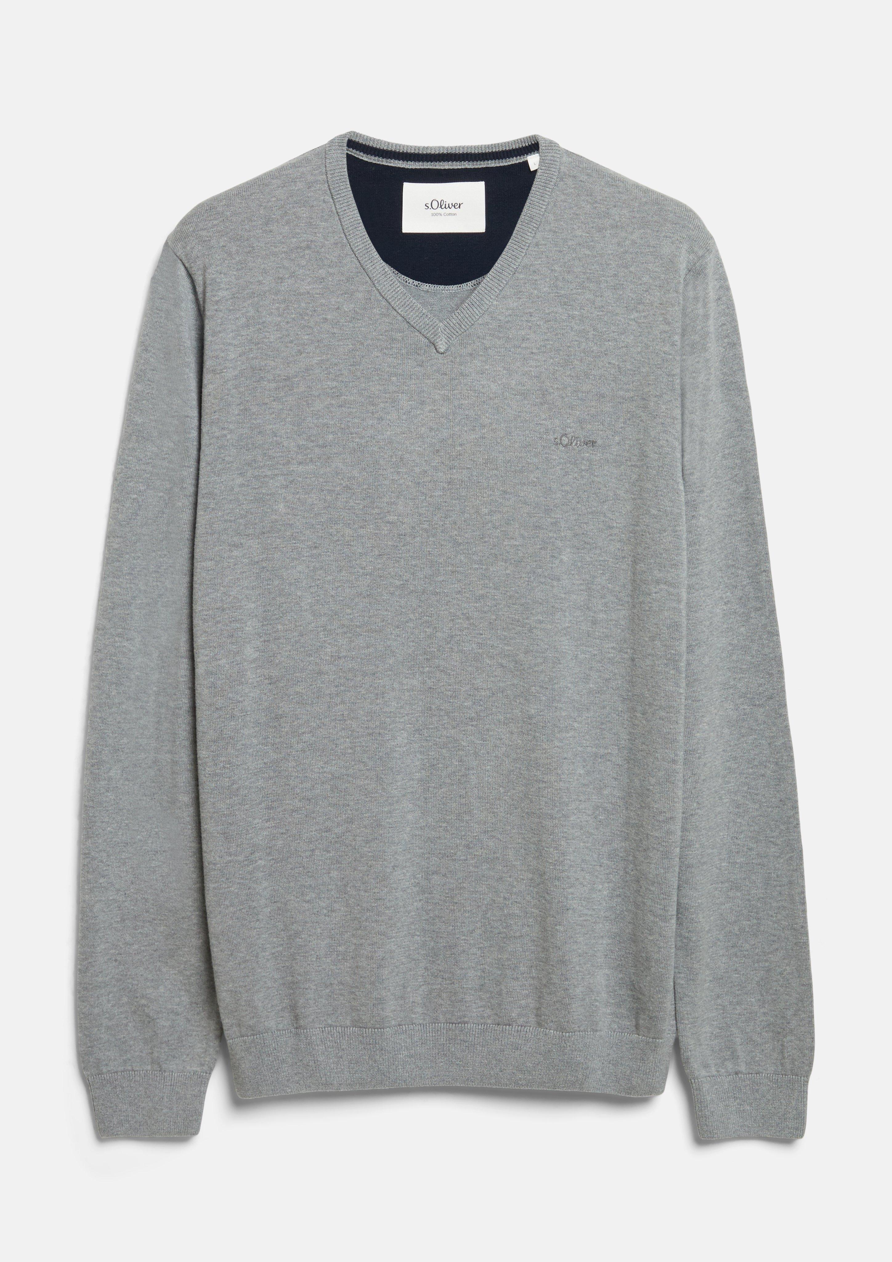 Hommes Pull en tricot en gris de s.Oliver