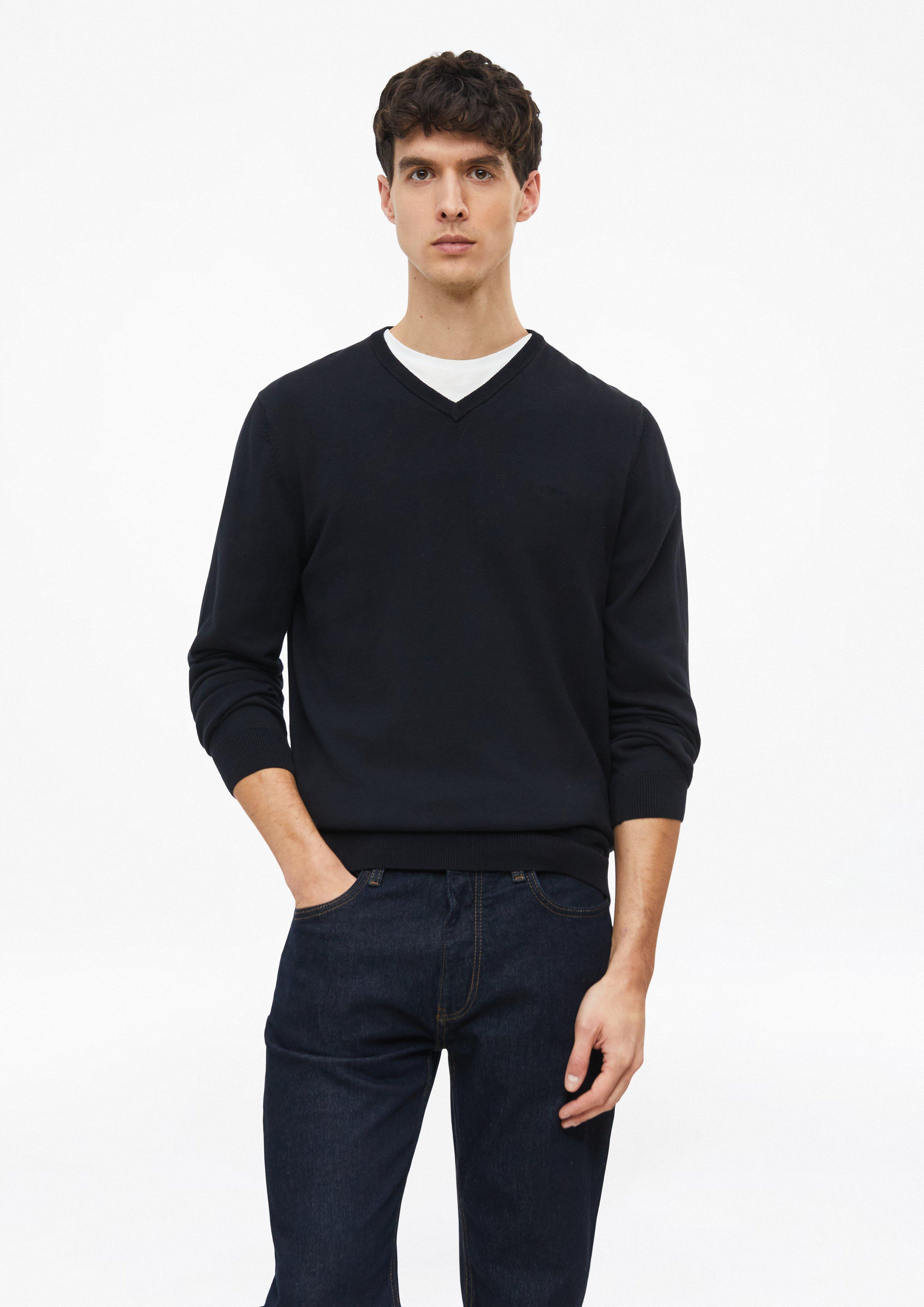 Pull en maille avec logo brodé en noir de s.Oliver