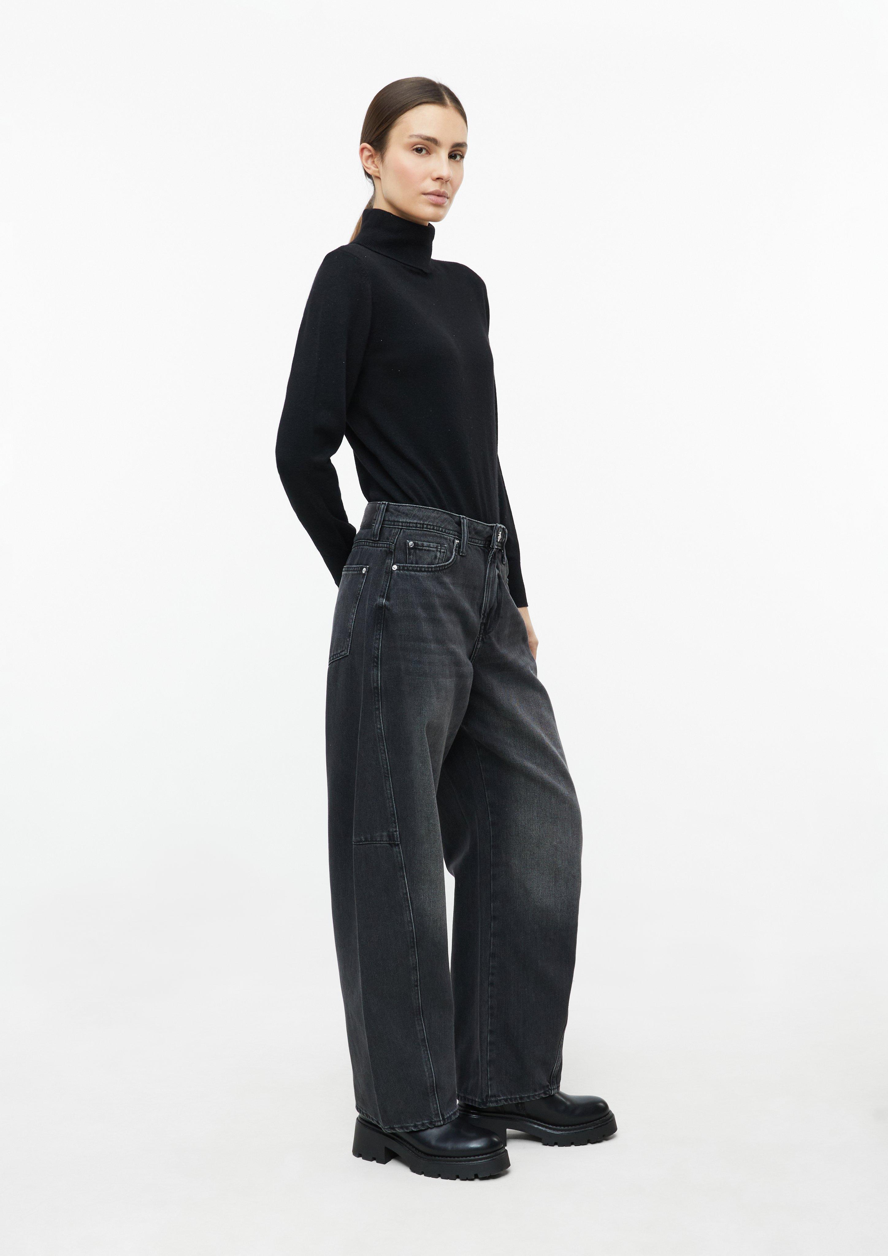 Damen Jeans / Low Rise / Balloon / Schmuckknopf in grau von s.Oliver