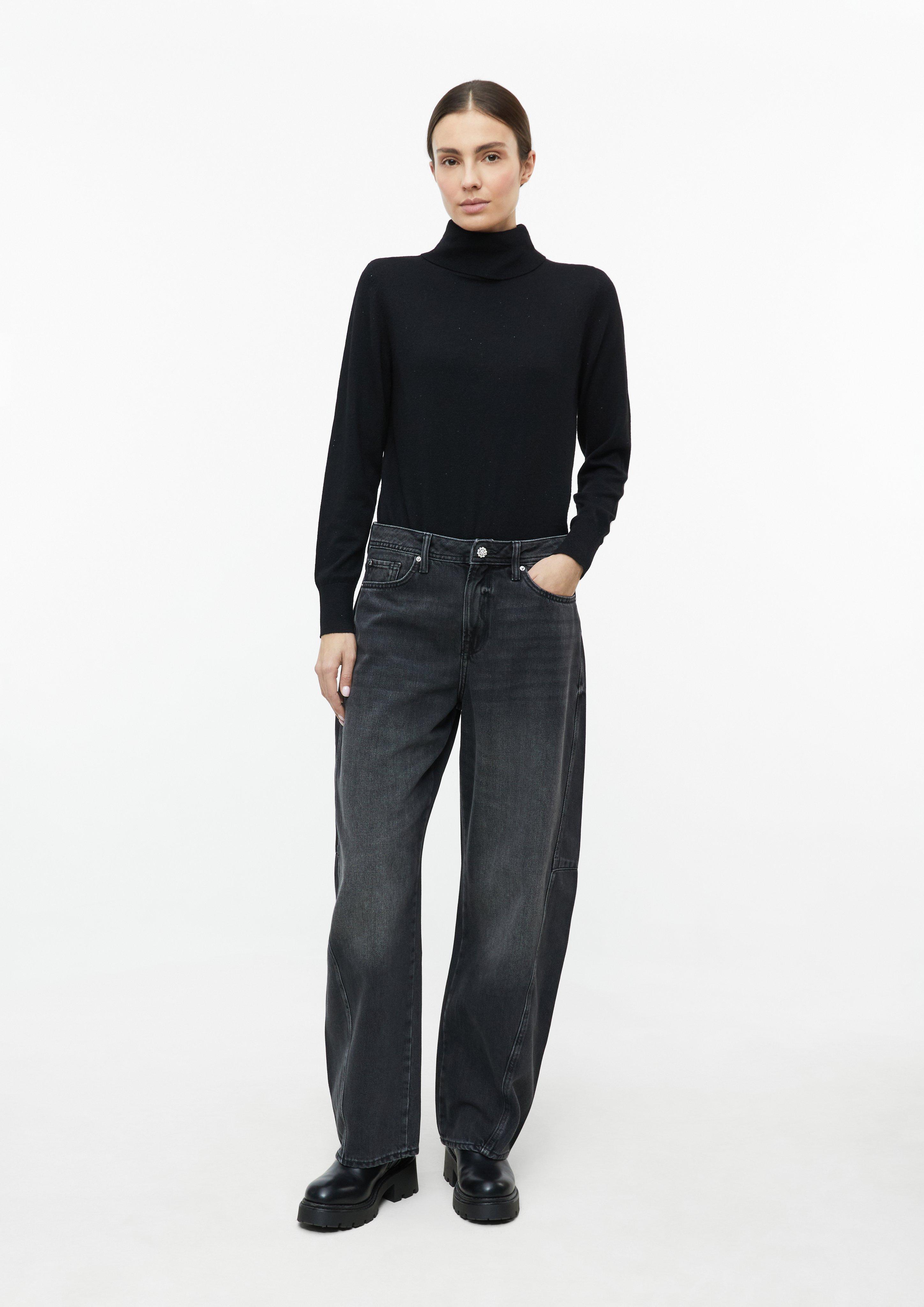 Damen Jeans / Low Rise / Balloon / Schmuckknopf in grau von s.Oliver
