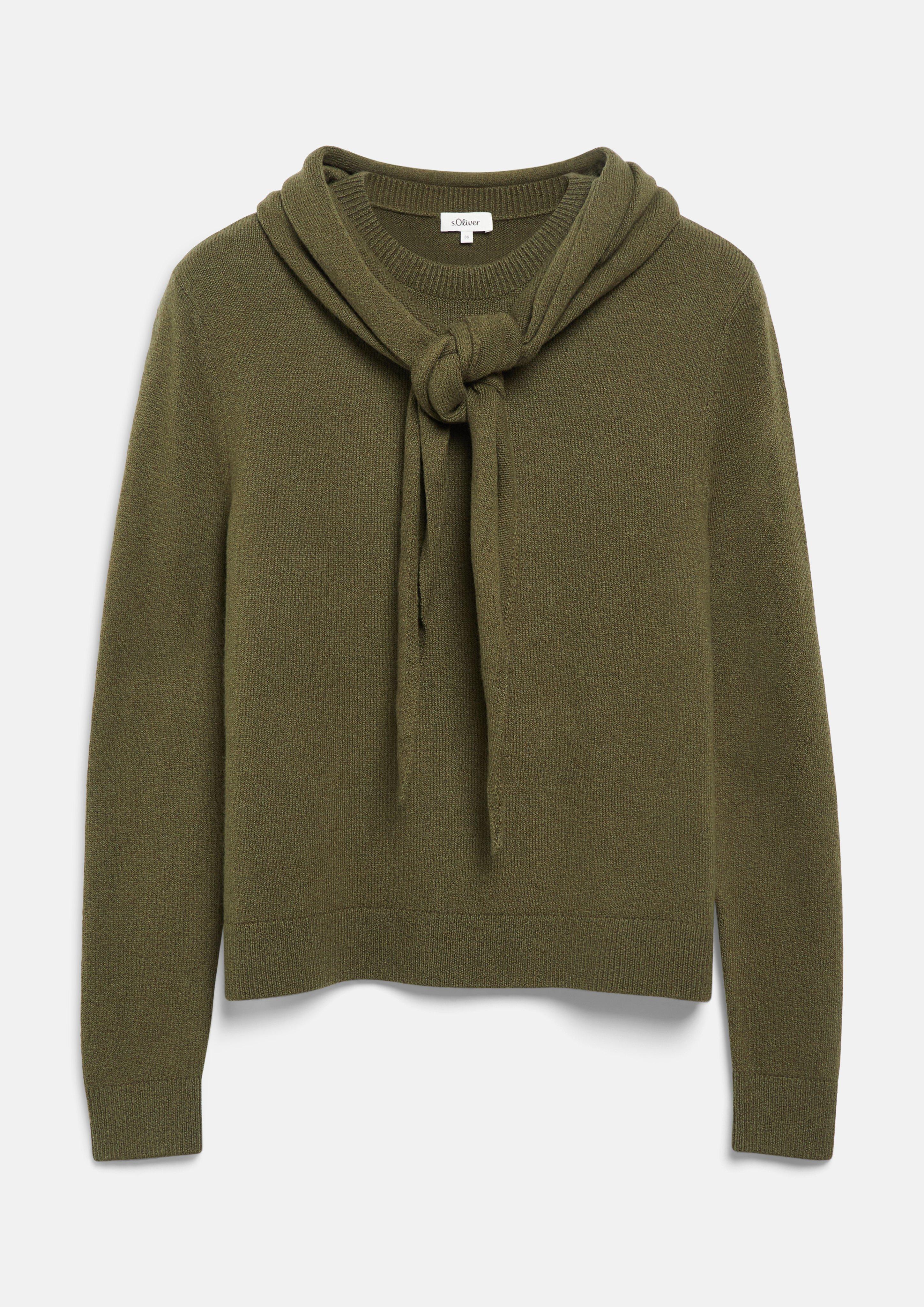 Pull en tricot en vert olive de s.Oliver