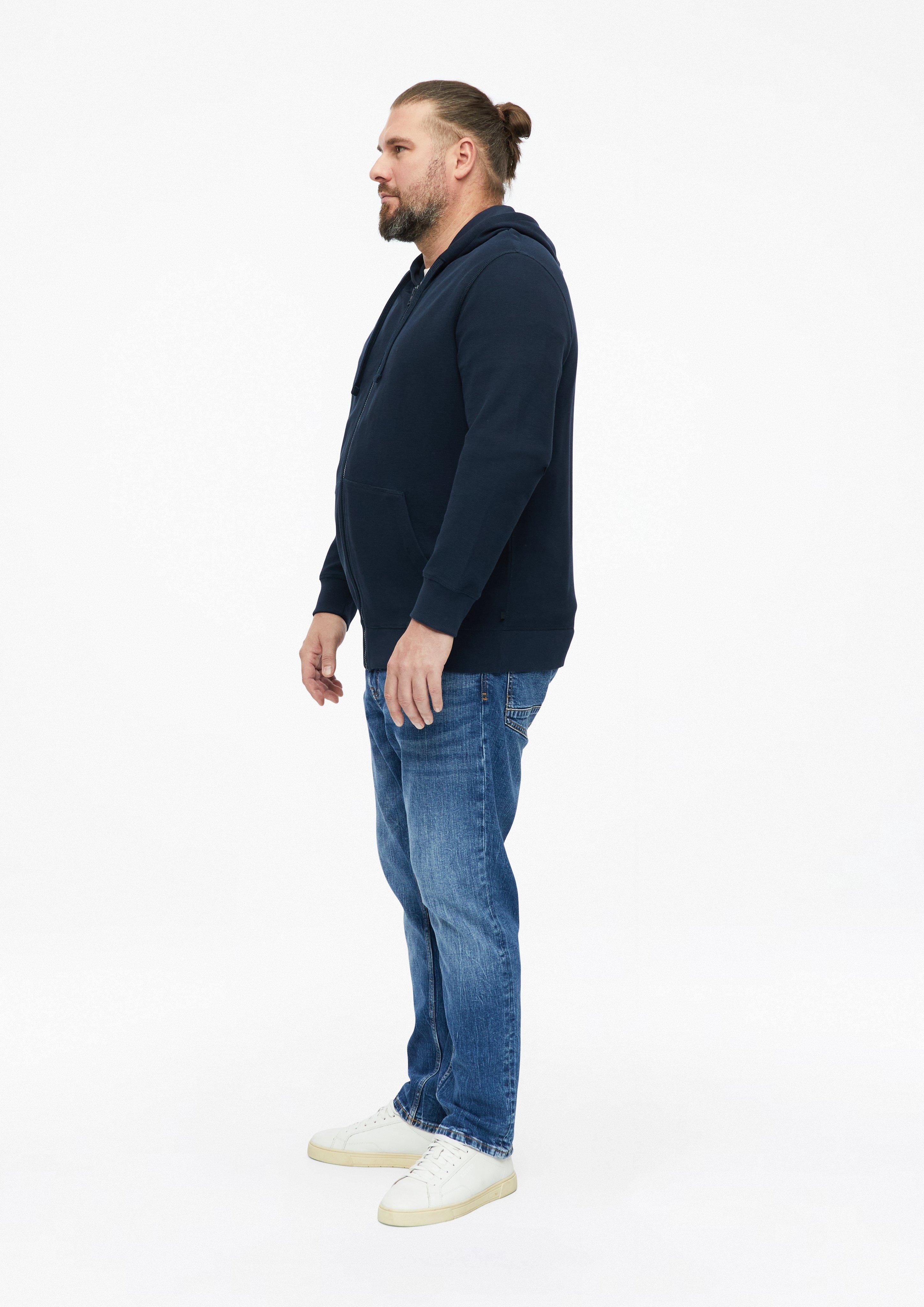 Muškarci Strukturirana jakna s kapuljačom od 100% pamuka u boji plava od s.Oliver Men Big Sizes