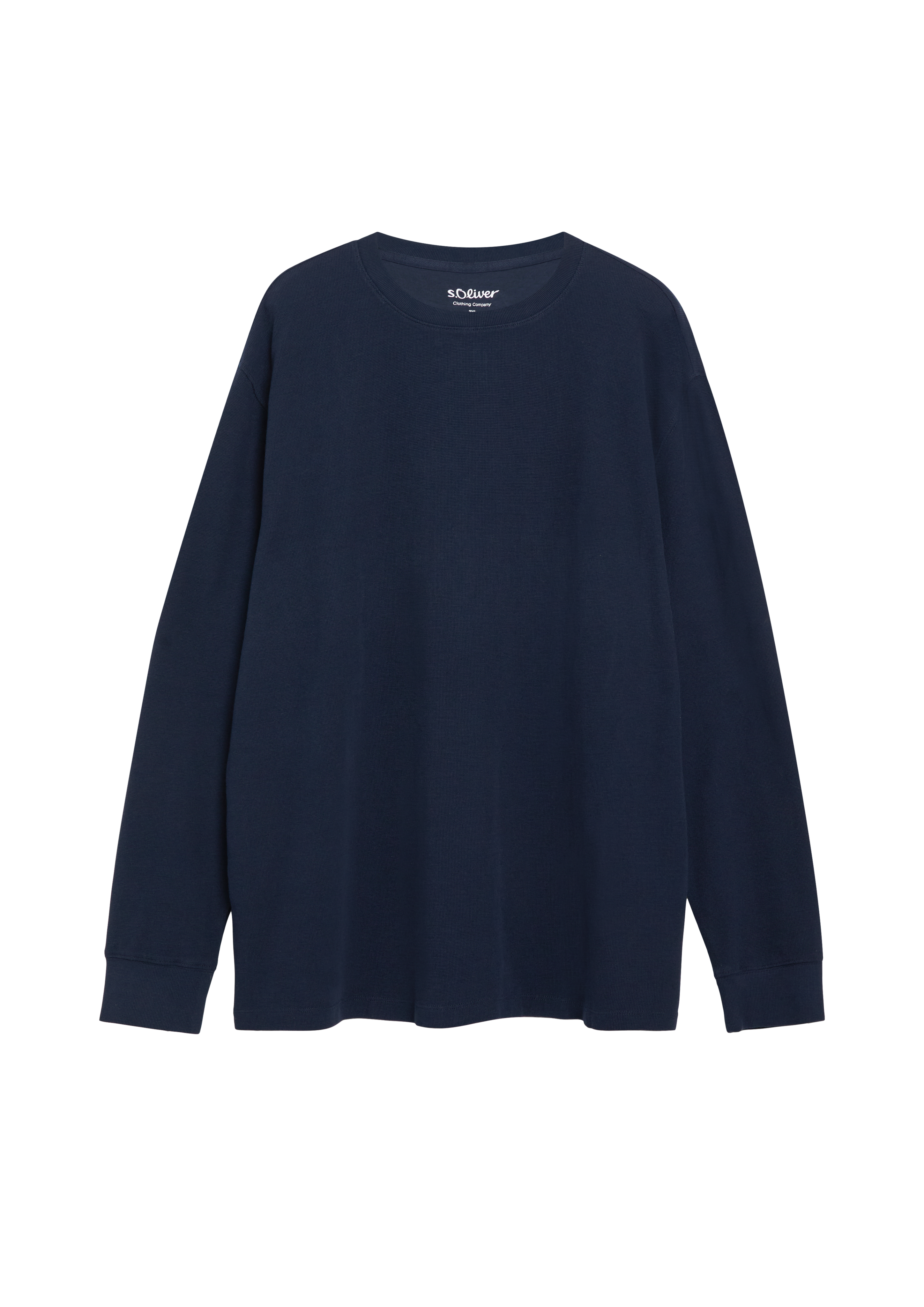 T-shirt met lange mouwen van wafeljersey