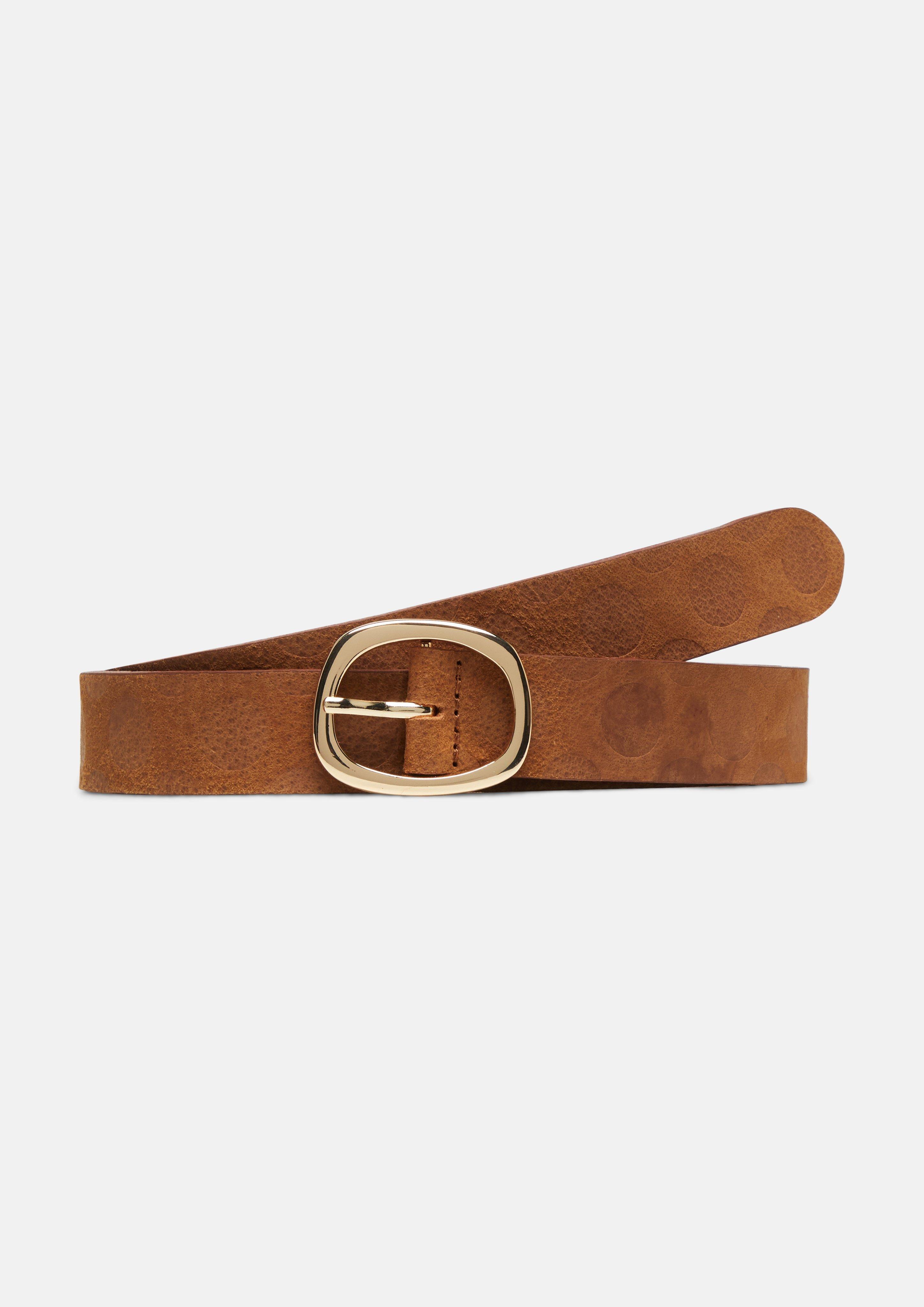 Tailleband van veloursleer met reliëf