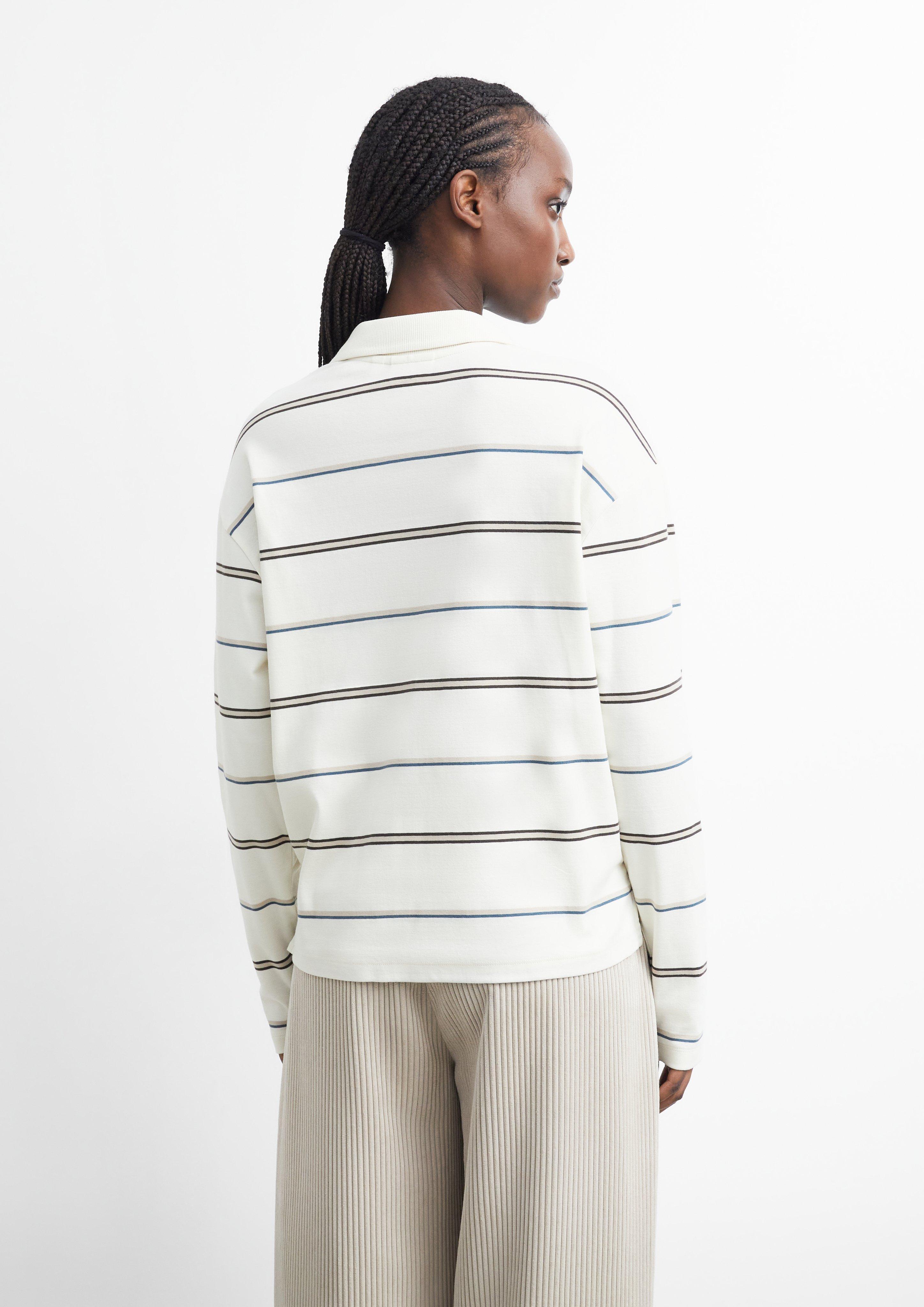 Poloshirt mit Streifen in creme von COMMA