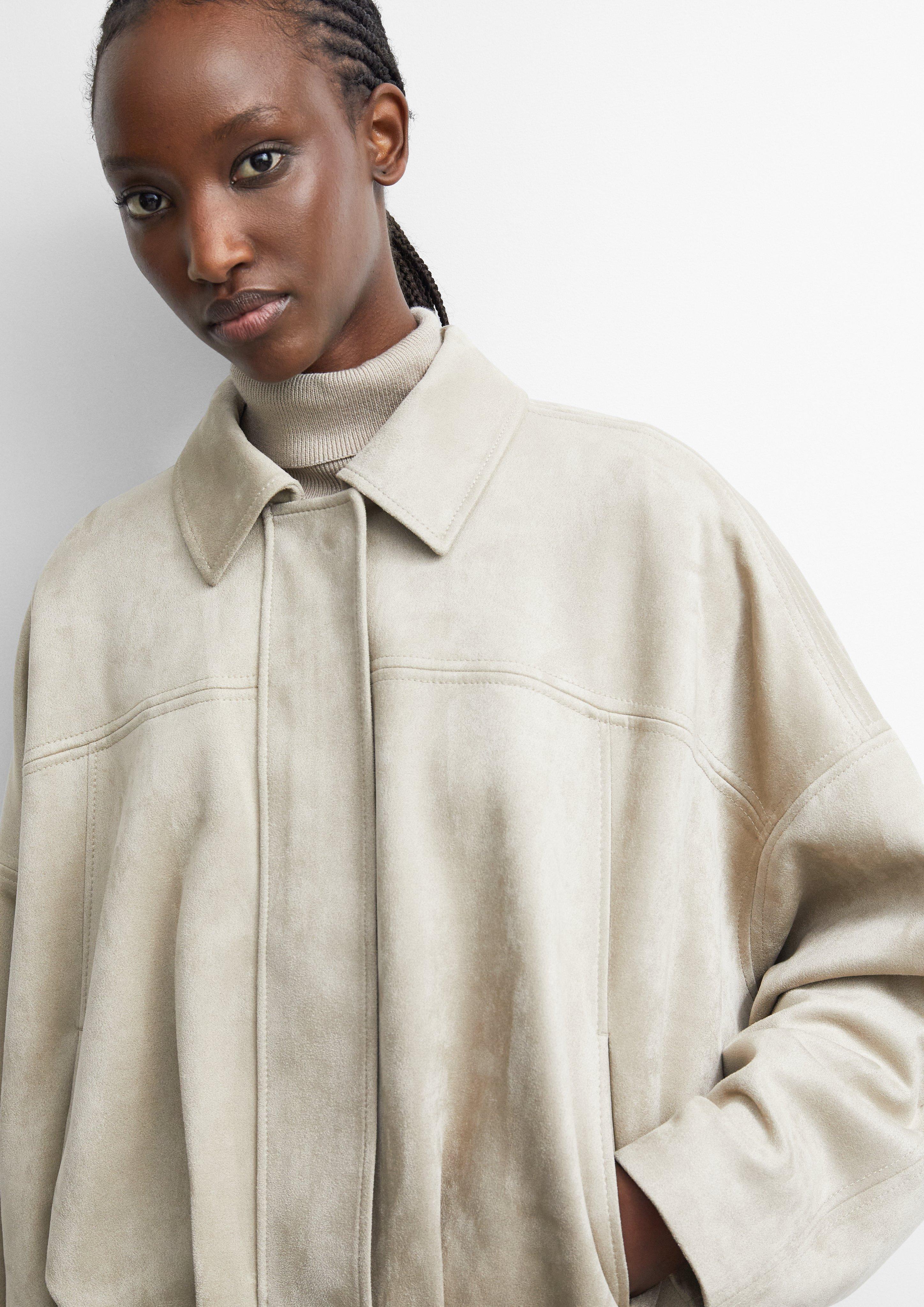 Faux Suede Jacket in beige by COMMA