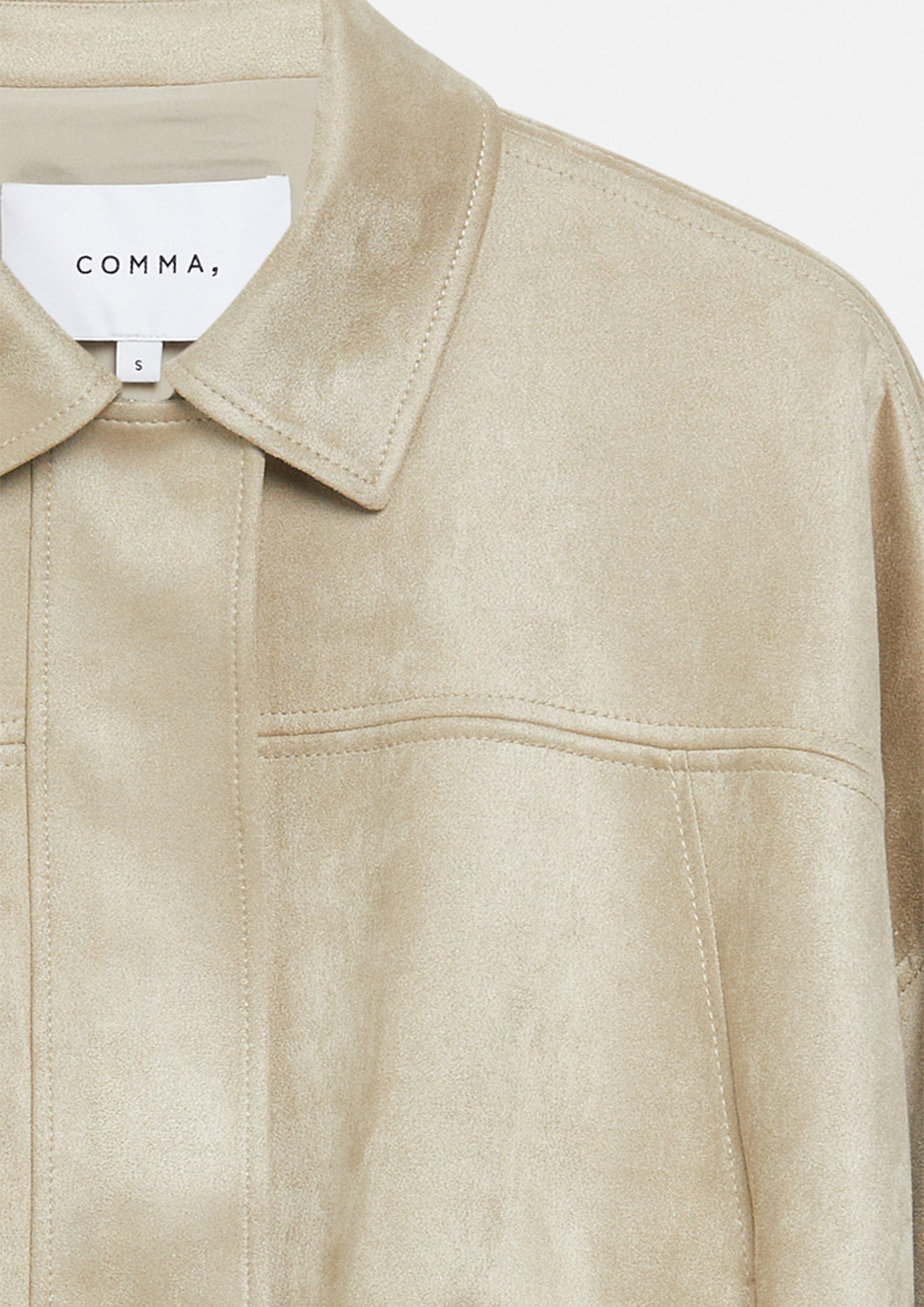 Faux Suede Jacket in beige by COMMA