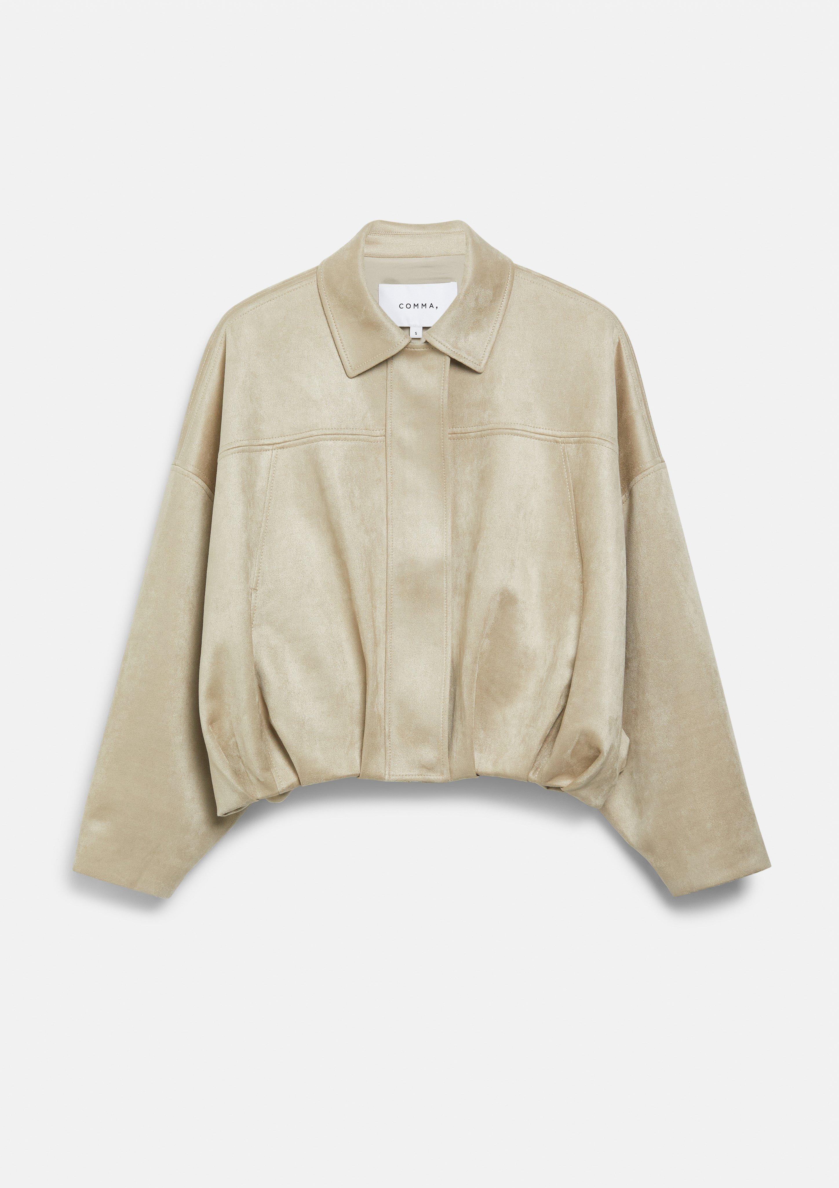 Faux Suede Jacket in beige by COMMA