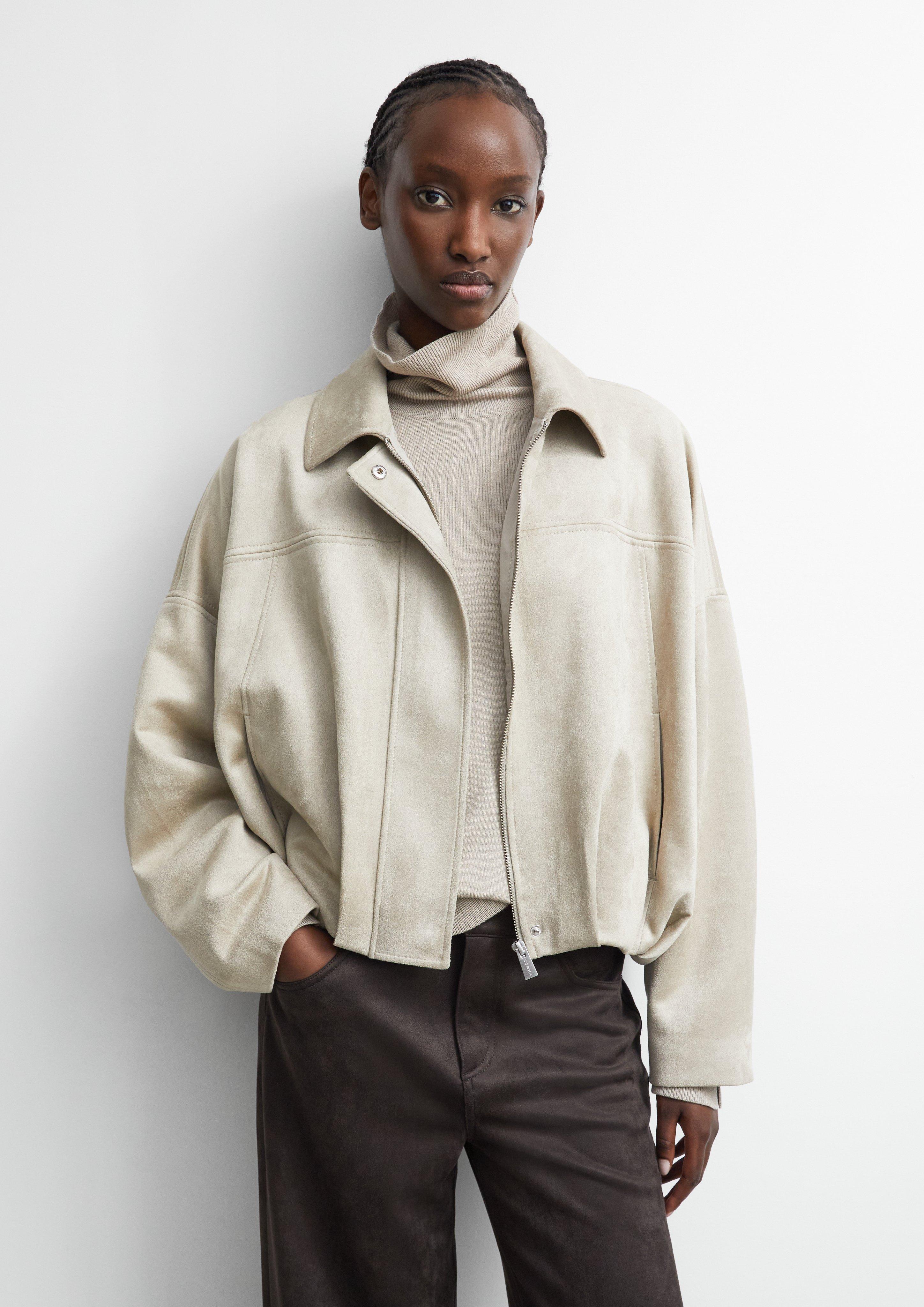 Faux Suede Jacket in beige by COMMA