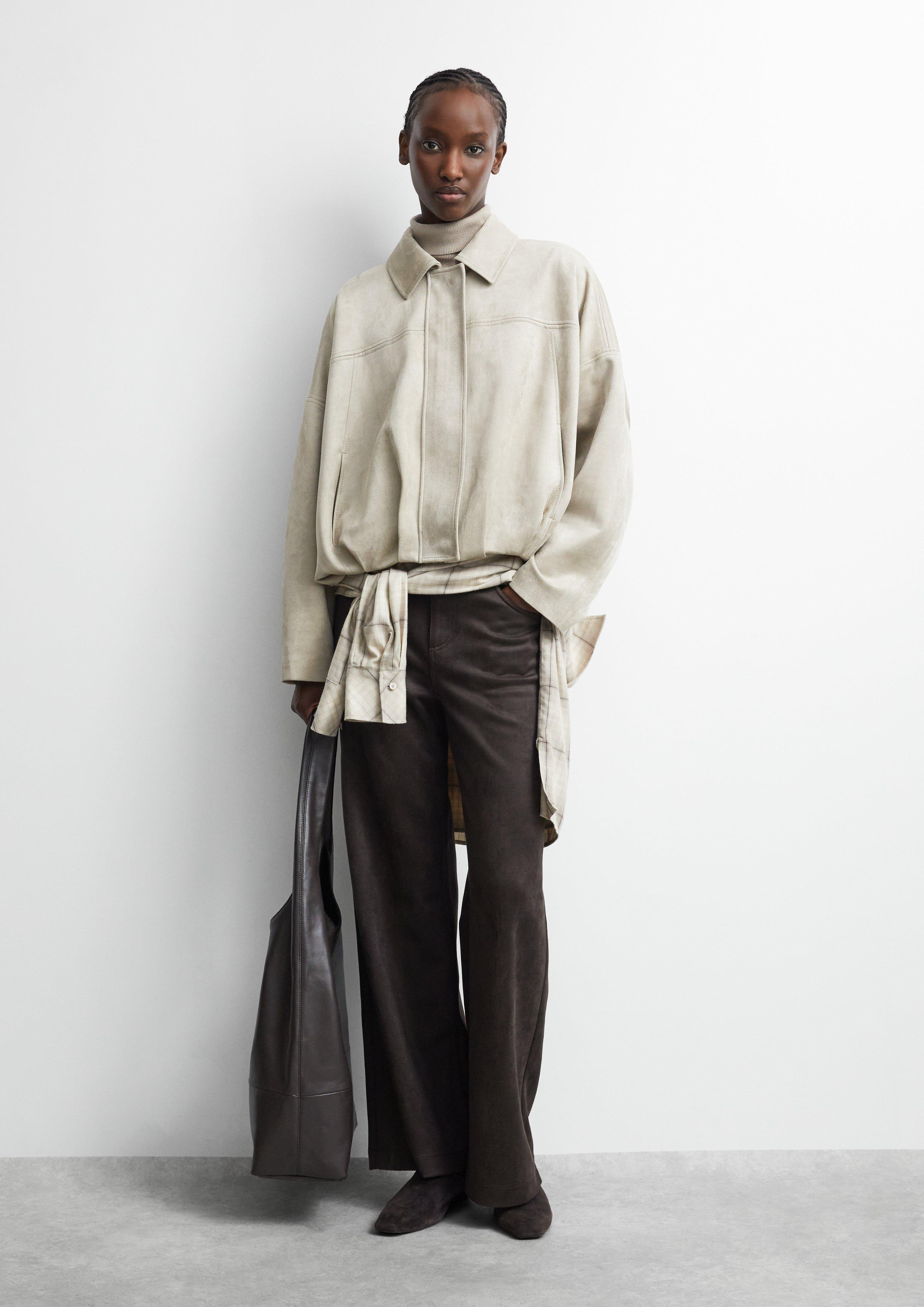 Faux Suede Jacket in beige by COMMA