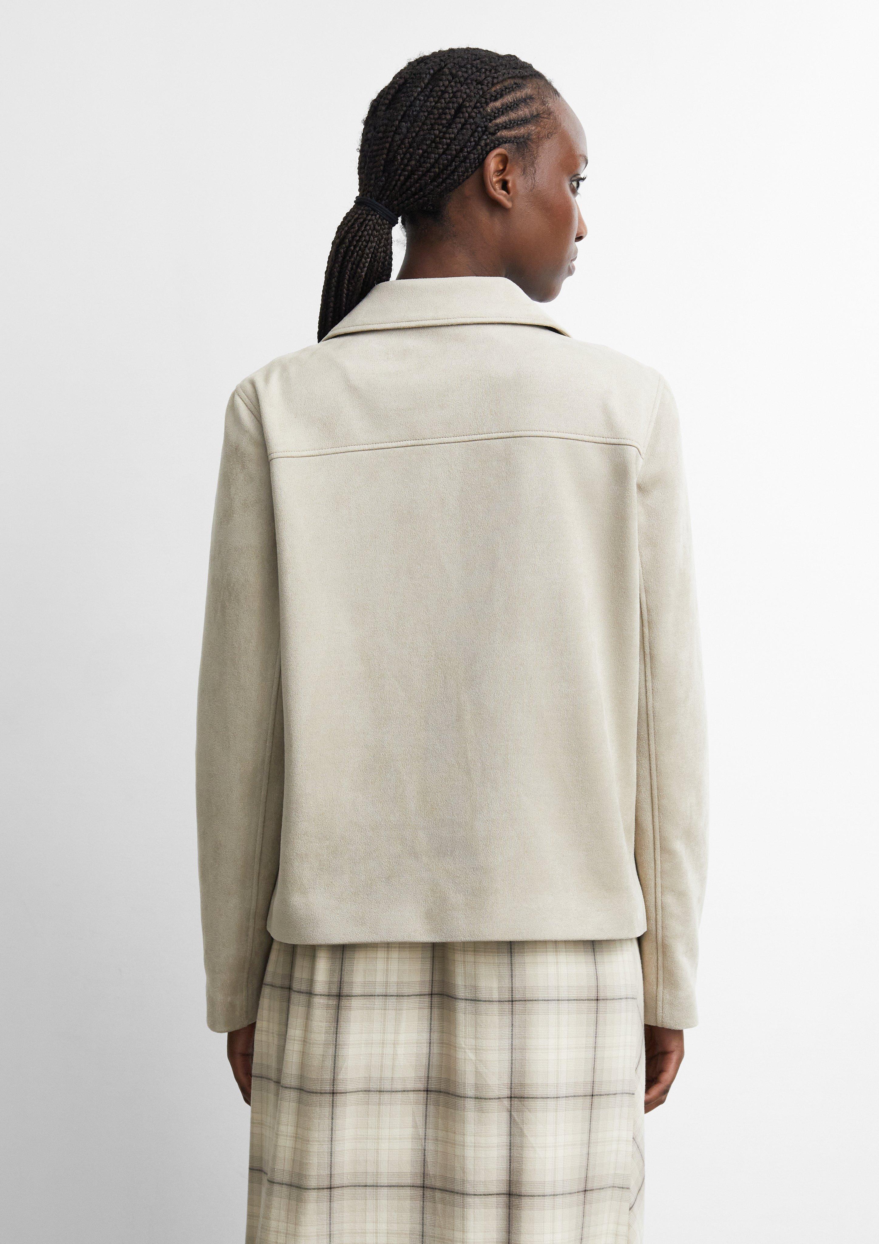 Faux Suede Jacket in beige by COMMA
