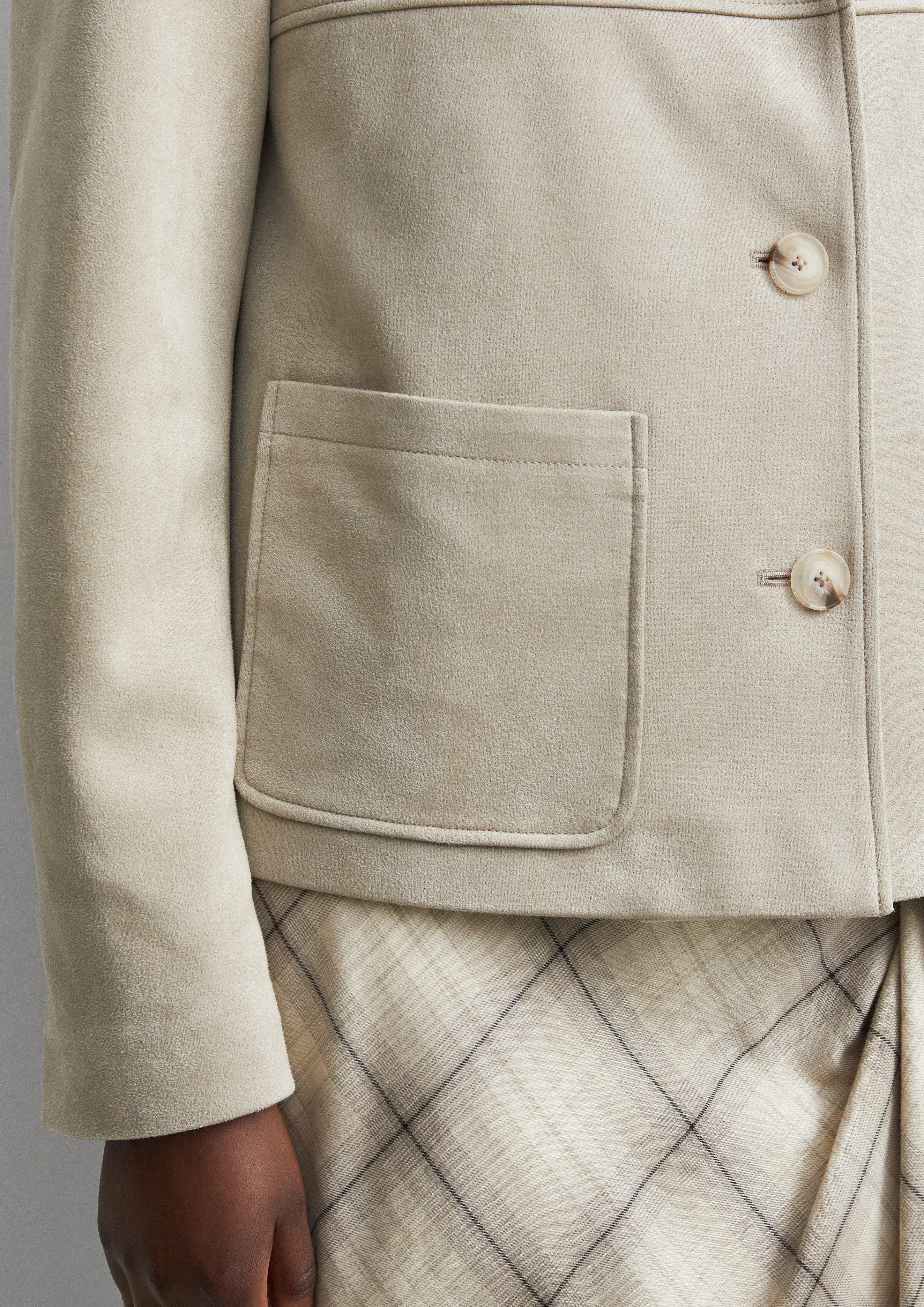 Faux Suede Jacket in beige by COMMA