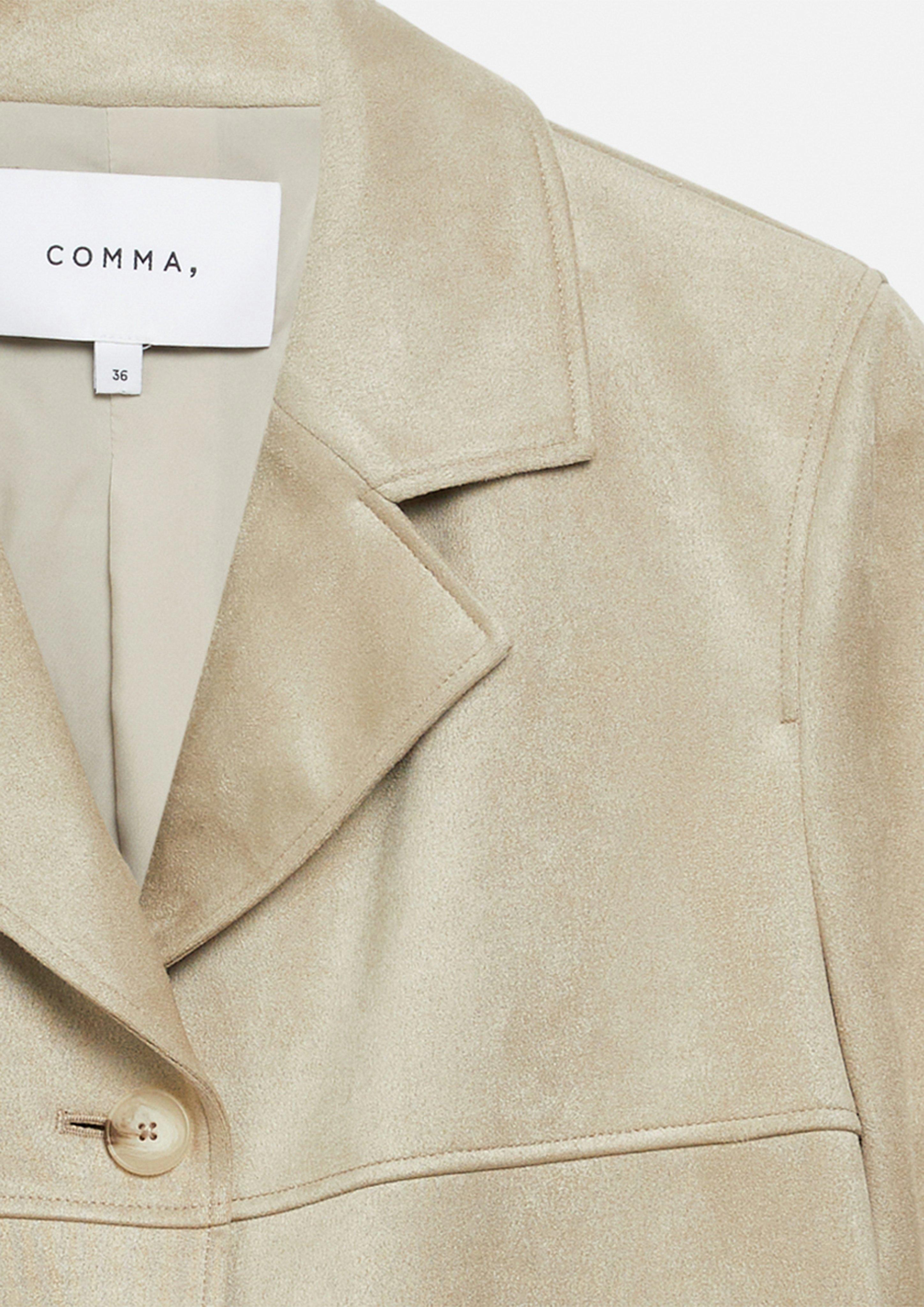 Faux Suede Jacket in beige by COMMA